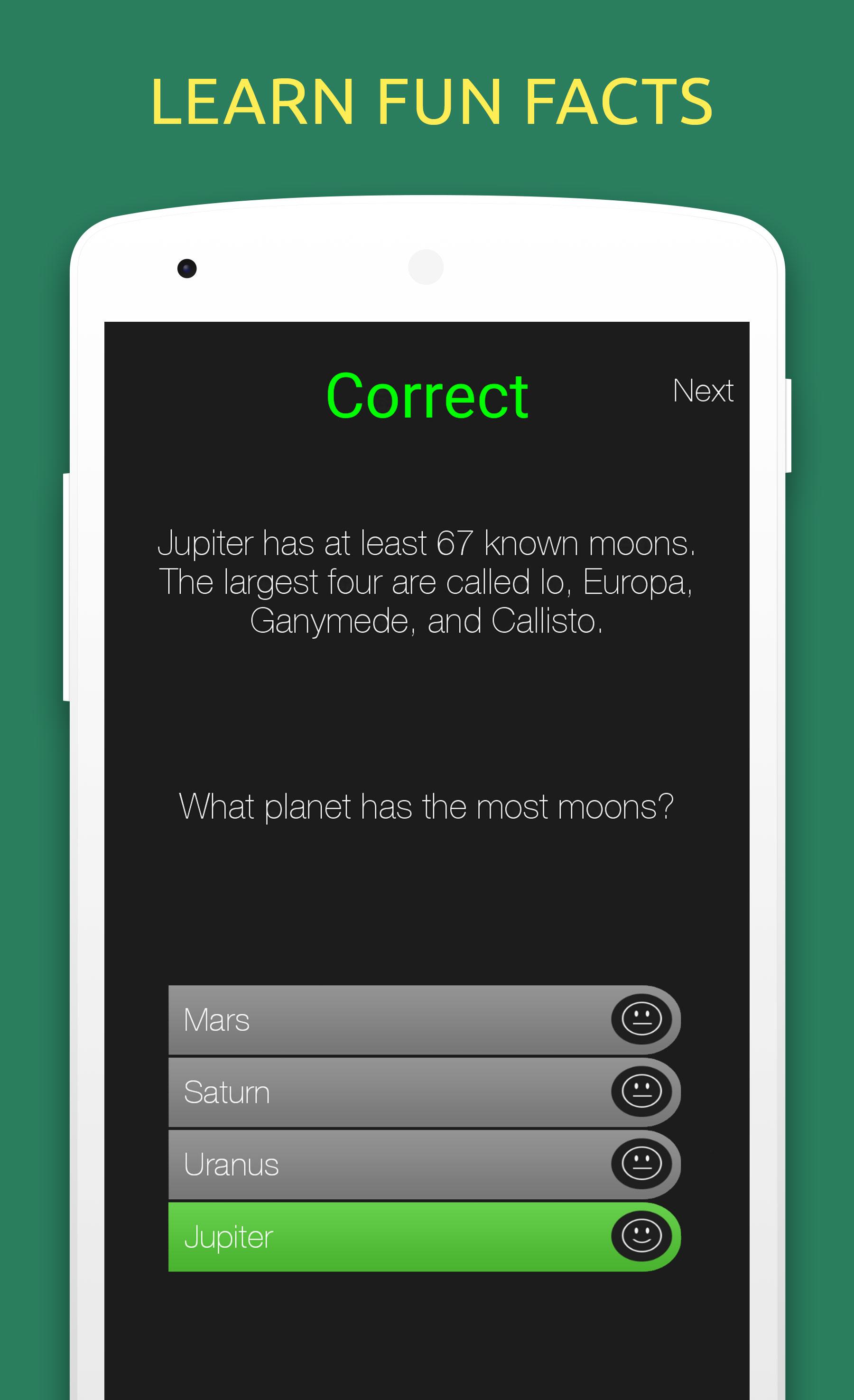 اسکرین شات 3 برنامه Science Quiz Test Trivia Game