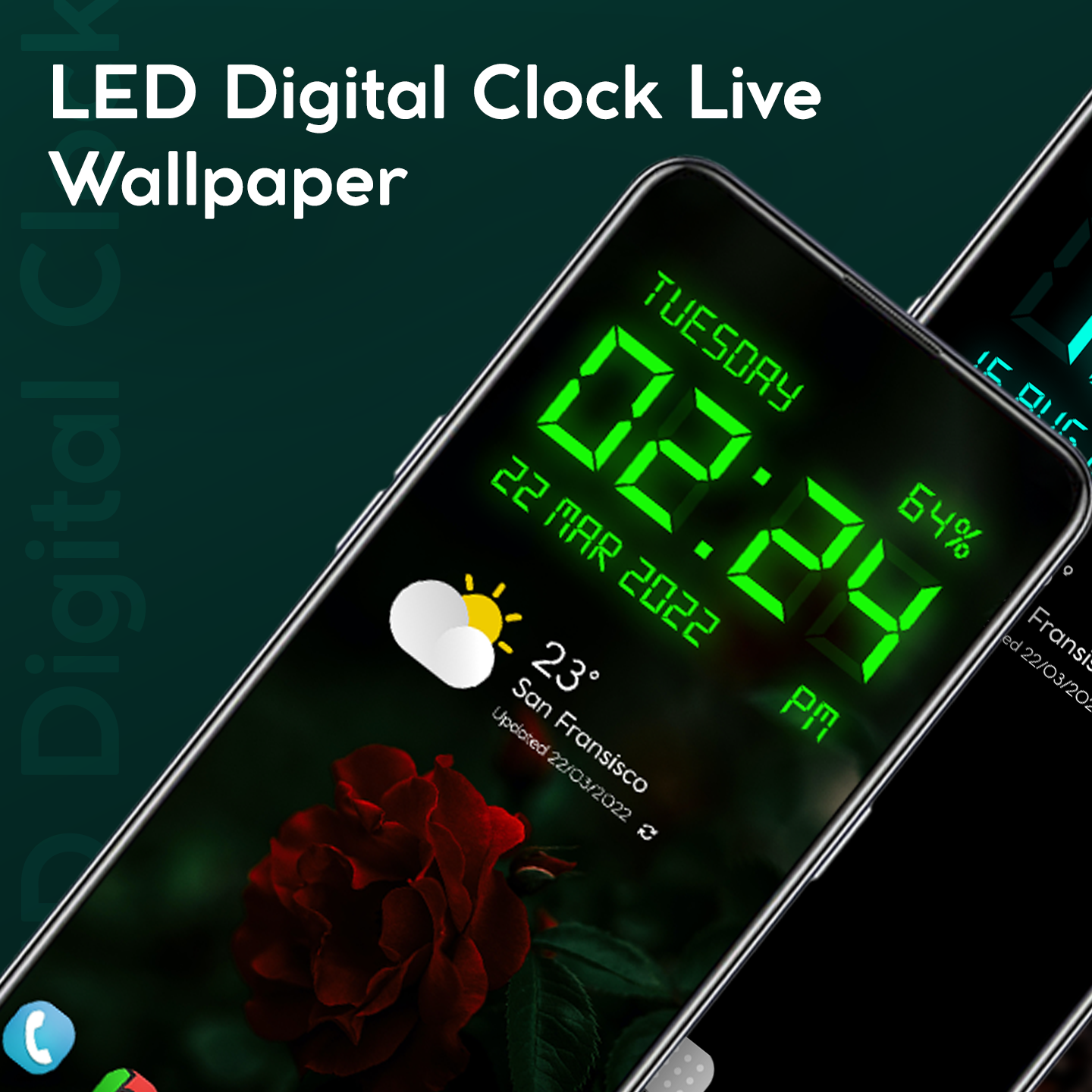 اسکرین شات 2 برنامه Led Digital Clock- Smart Clock