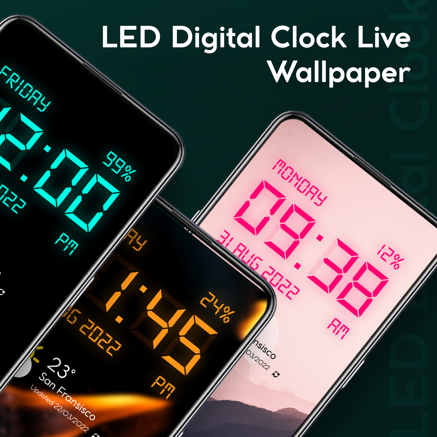 اسکرین شات 3 برنامه Led Digital Clock- Smart Clock
