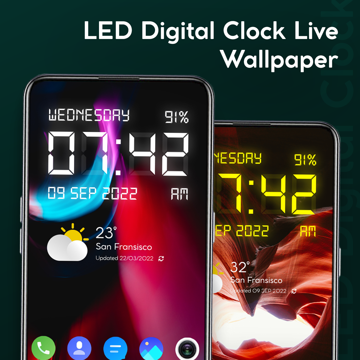 اسکرین شات 4 برنامه Led Digital Clock- Smart Clock
