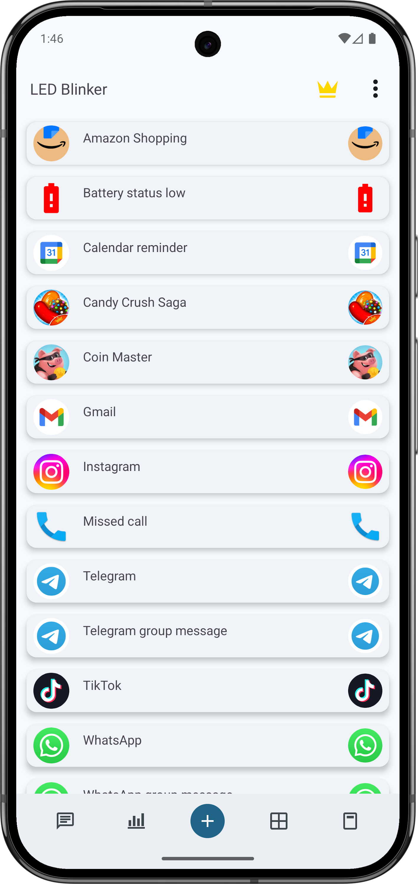 اسکرین شات 1 برنامه LED Blinker Notification Light