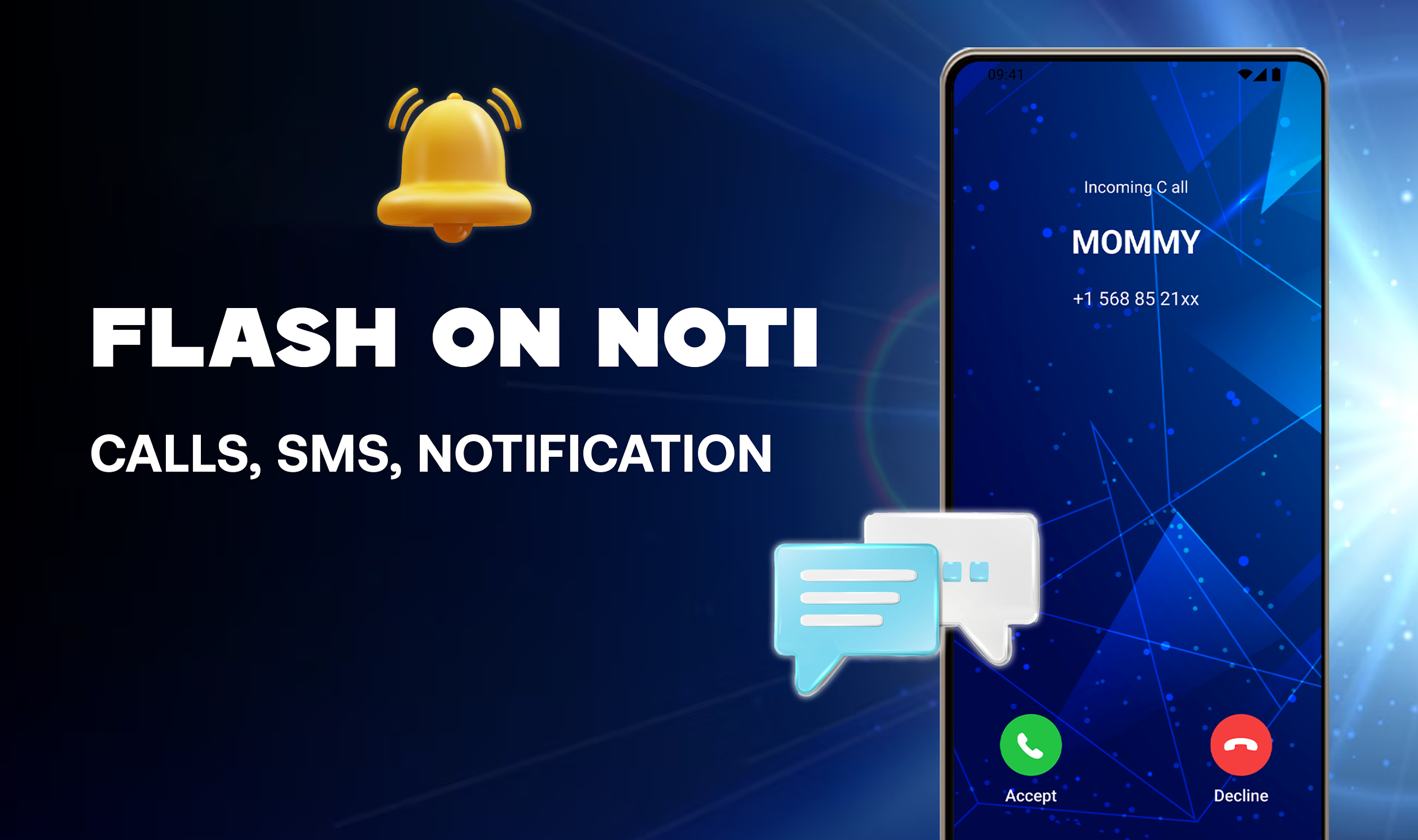 اسکرین شات 3 برنامه Flashlight Alert & LED Text