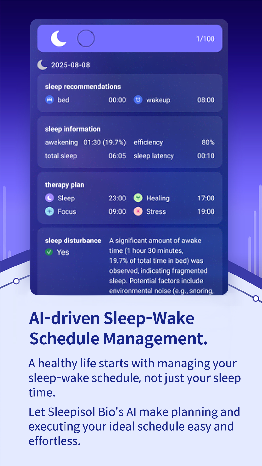 اسکرین شات 4 برنامه SleepisolBio: sleep, alarm