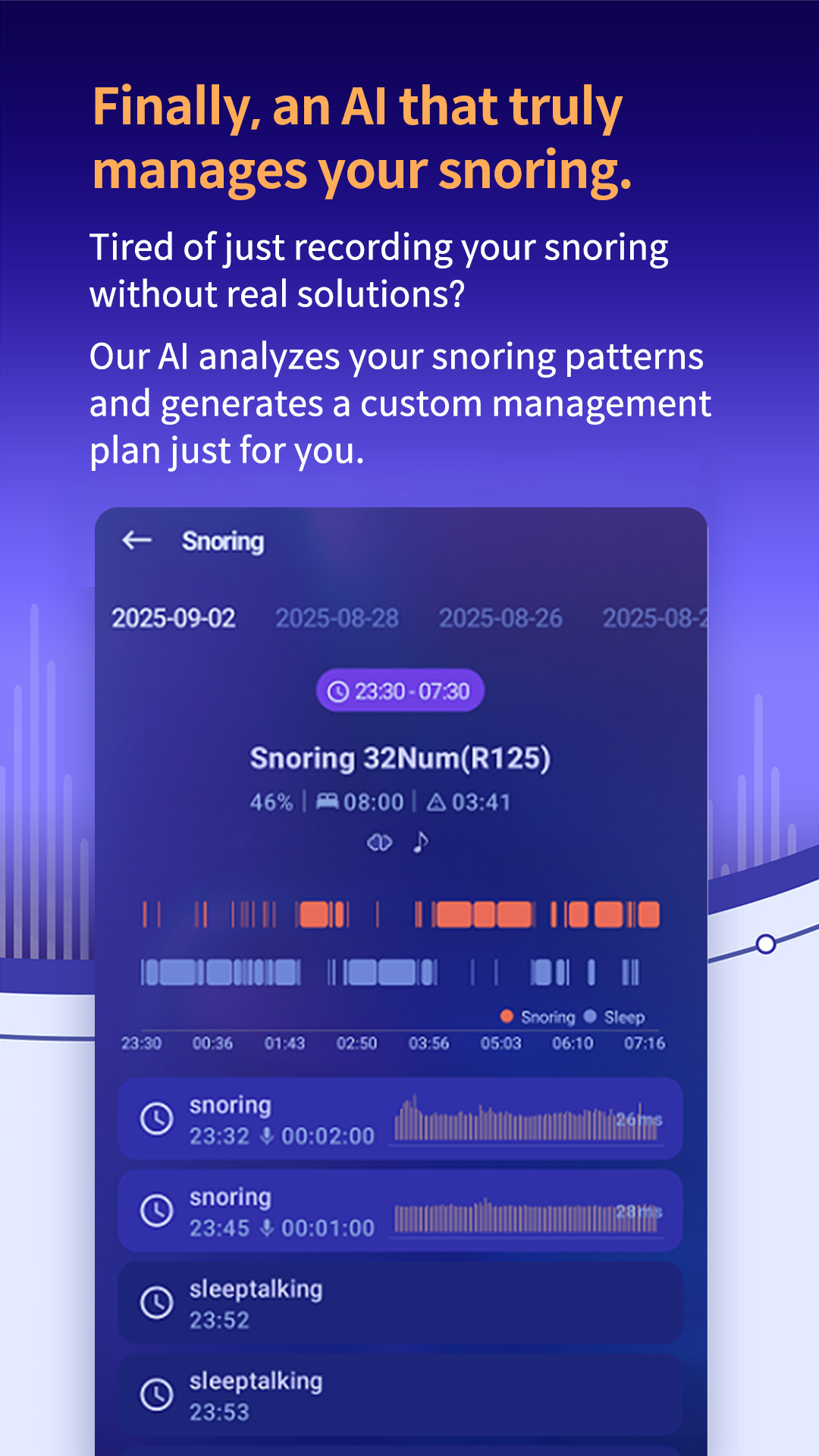 اسکرین شات 3 برنامه SleepisolBio: sleep, alarm