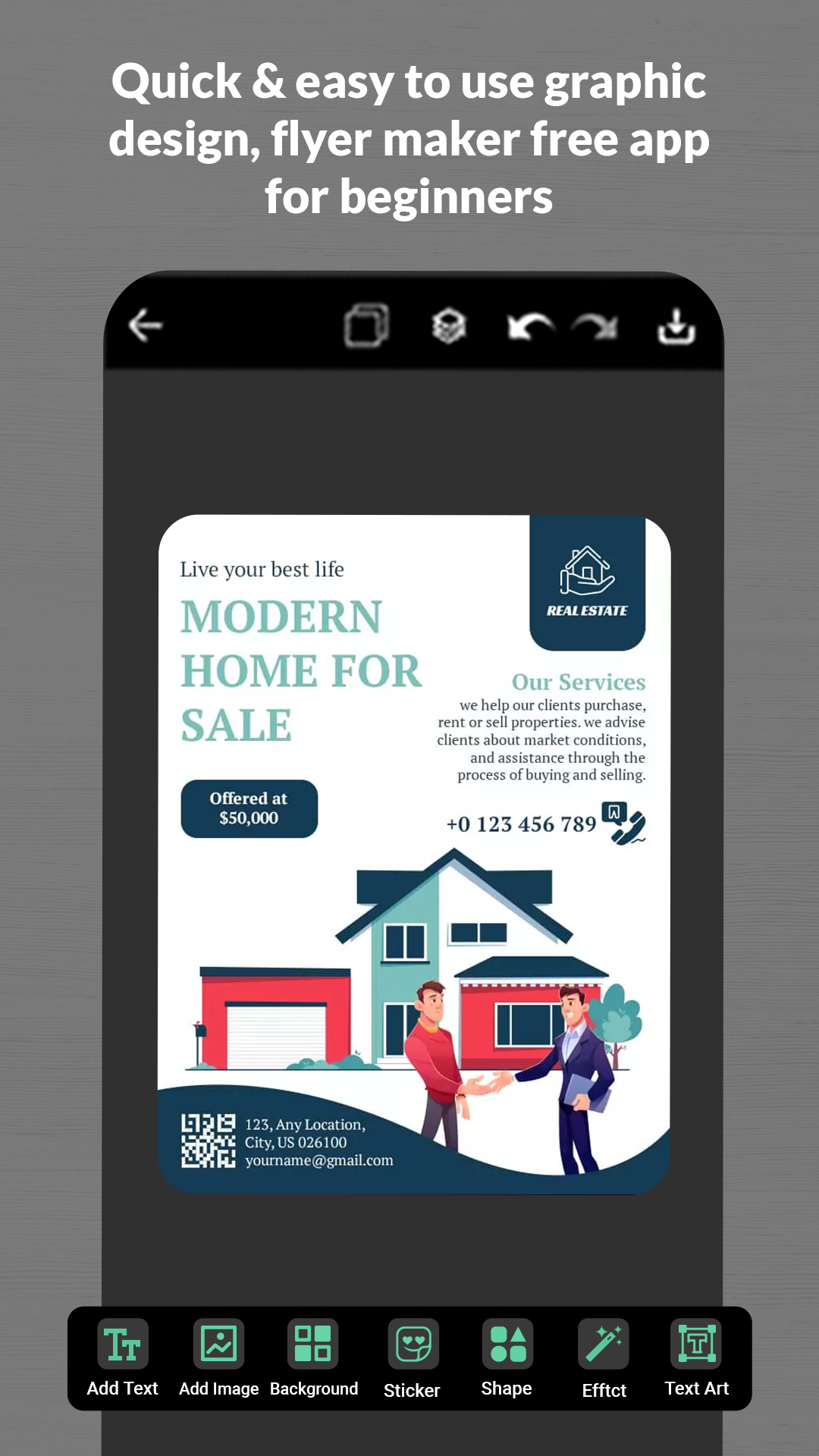 اسکرین شات 3 برنامه Flyer Maker, Poster Maker