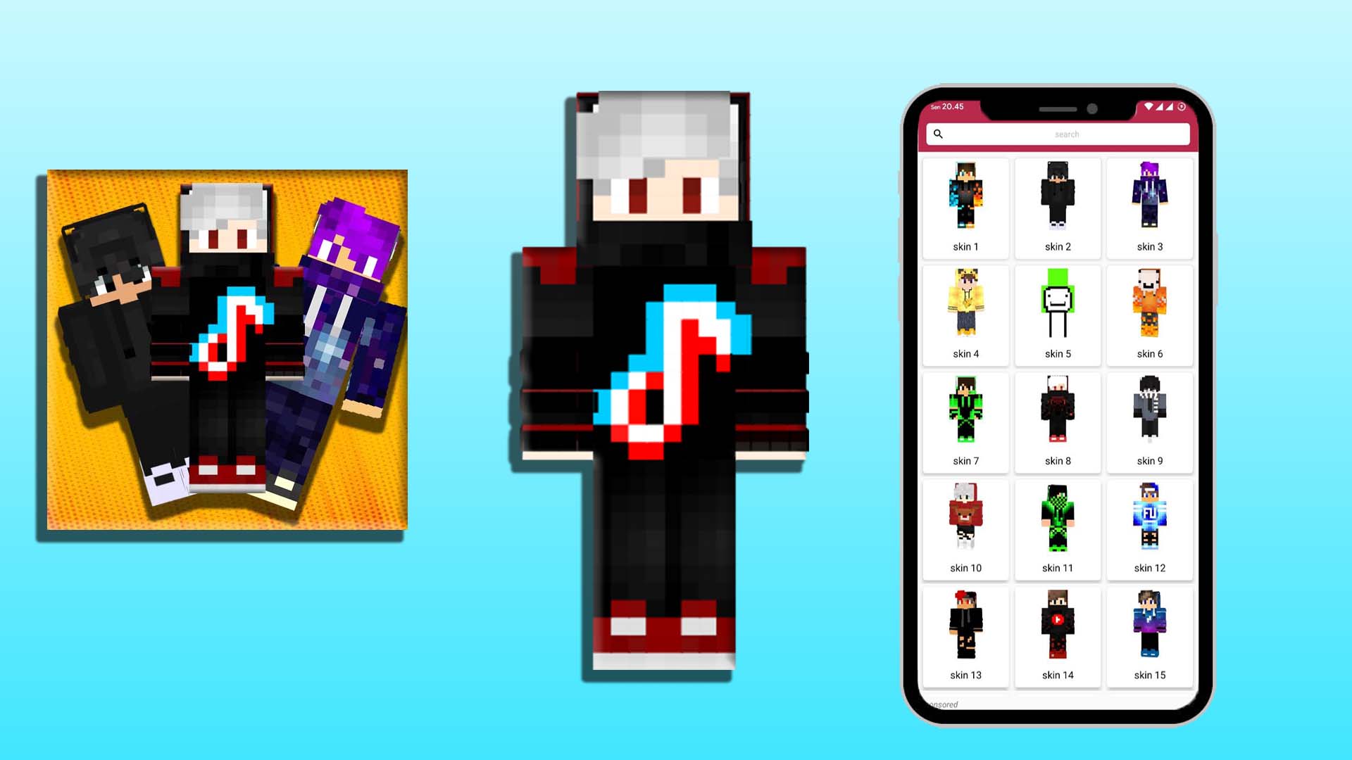 اسکرین شات 1 برنامه Skin Boys For Minecraft