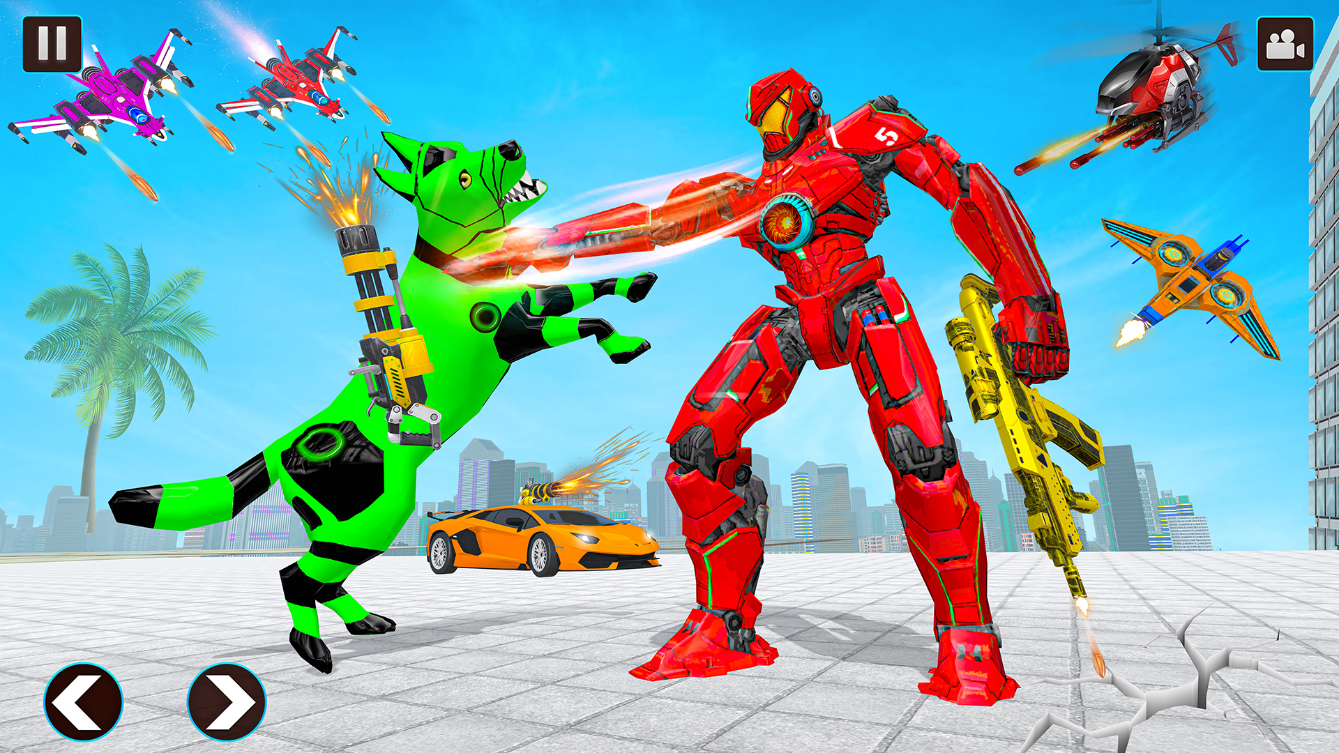 اسکرین شات 2 برنامه Wild Jackal Robot Bike Games