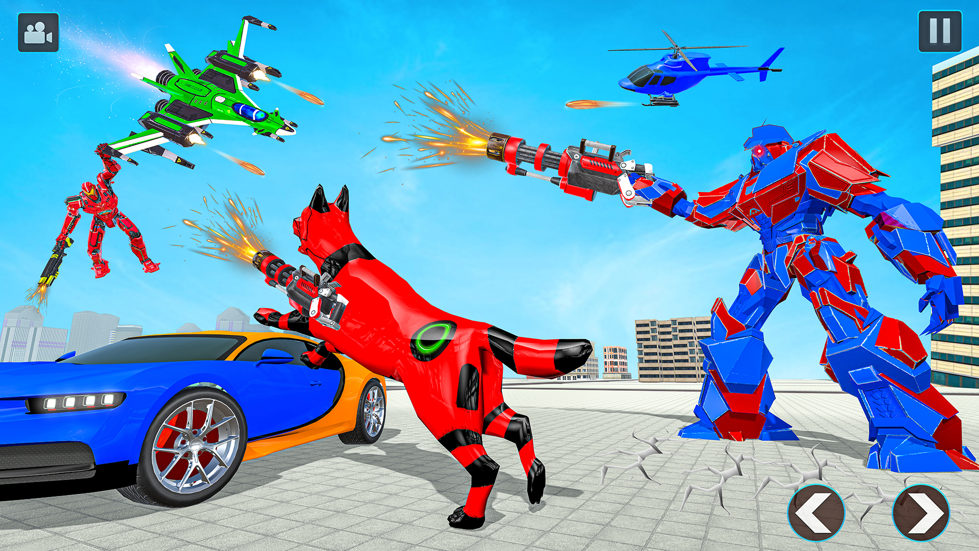 اسکرین شات 4 برنامه Wild Jackal Robot Bike Games