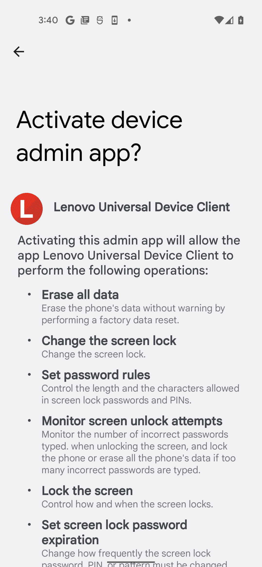 اسکرین شات 4 برنامه Lenovo Universal Device Client