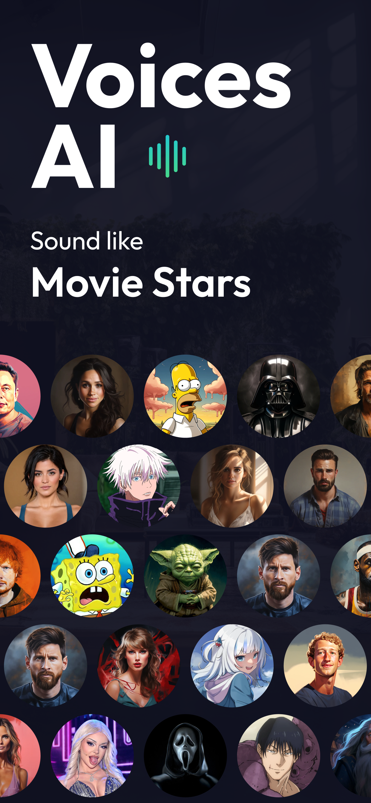 اسکرین شات 1 برنامه Voices AI: Voice Changer