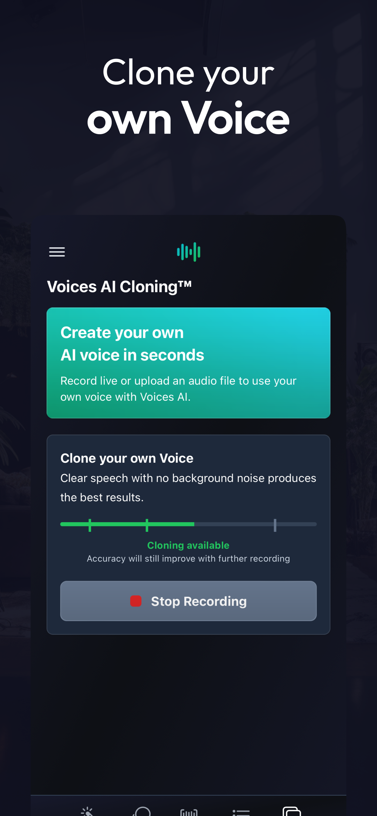اسکرین شات 6 برنامه Voices AI: Voice Changer