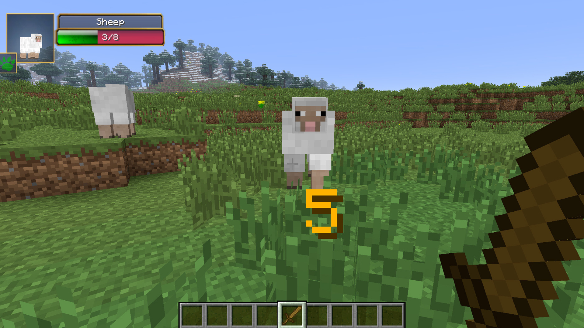 اسکرین شات 4 برنامه Damage Indicator Mod Minecraft