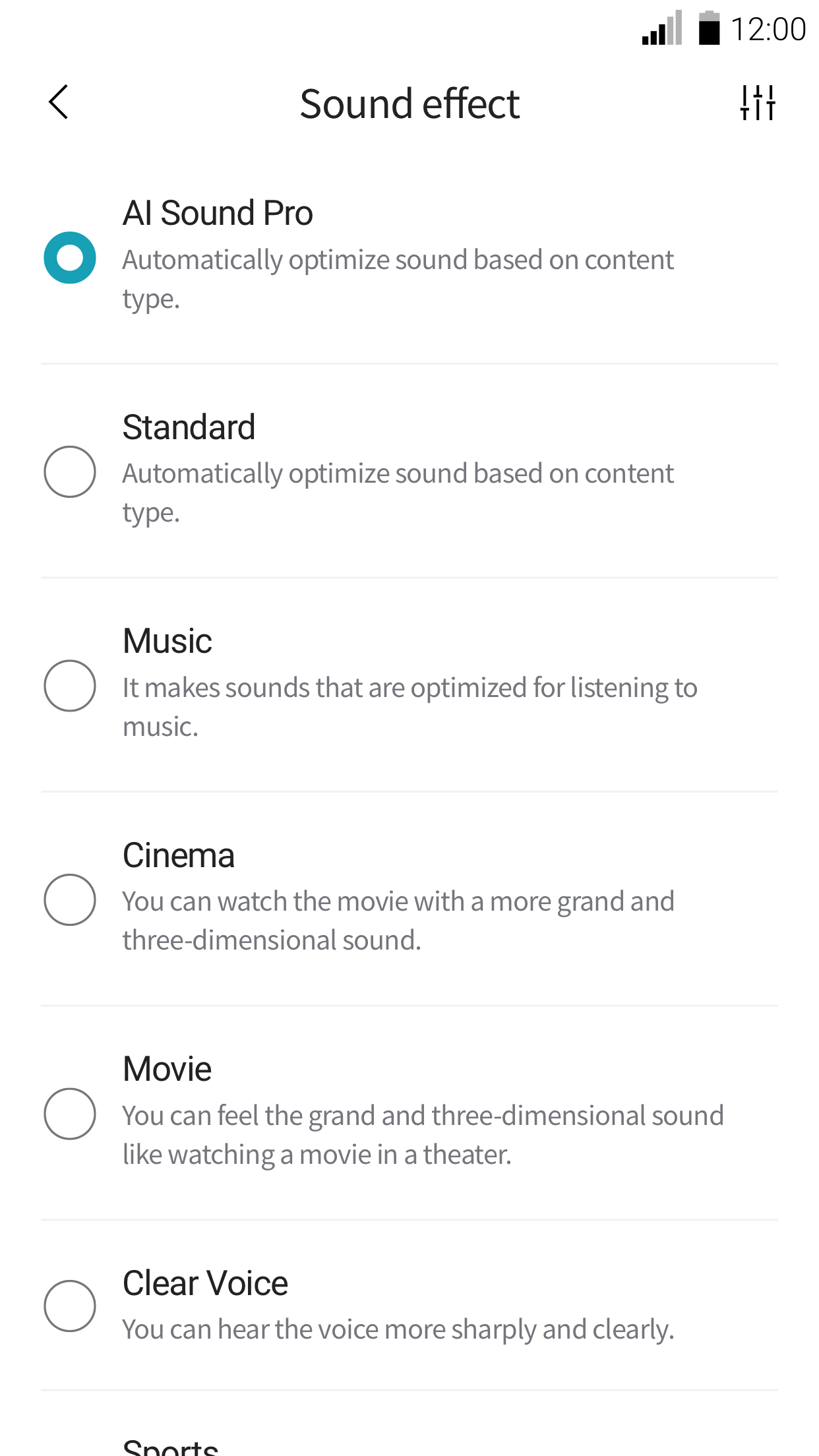 اسکرین شات 4 برنامه LG Soundbar