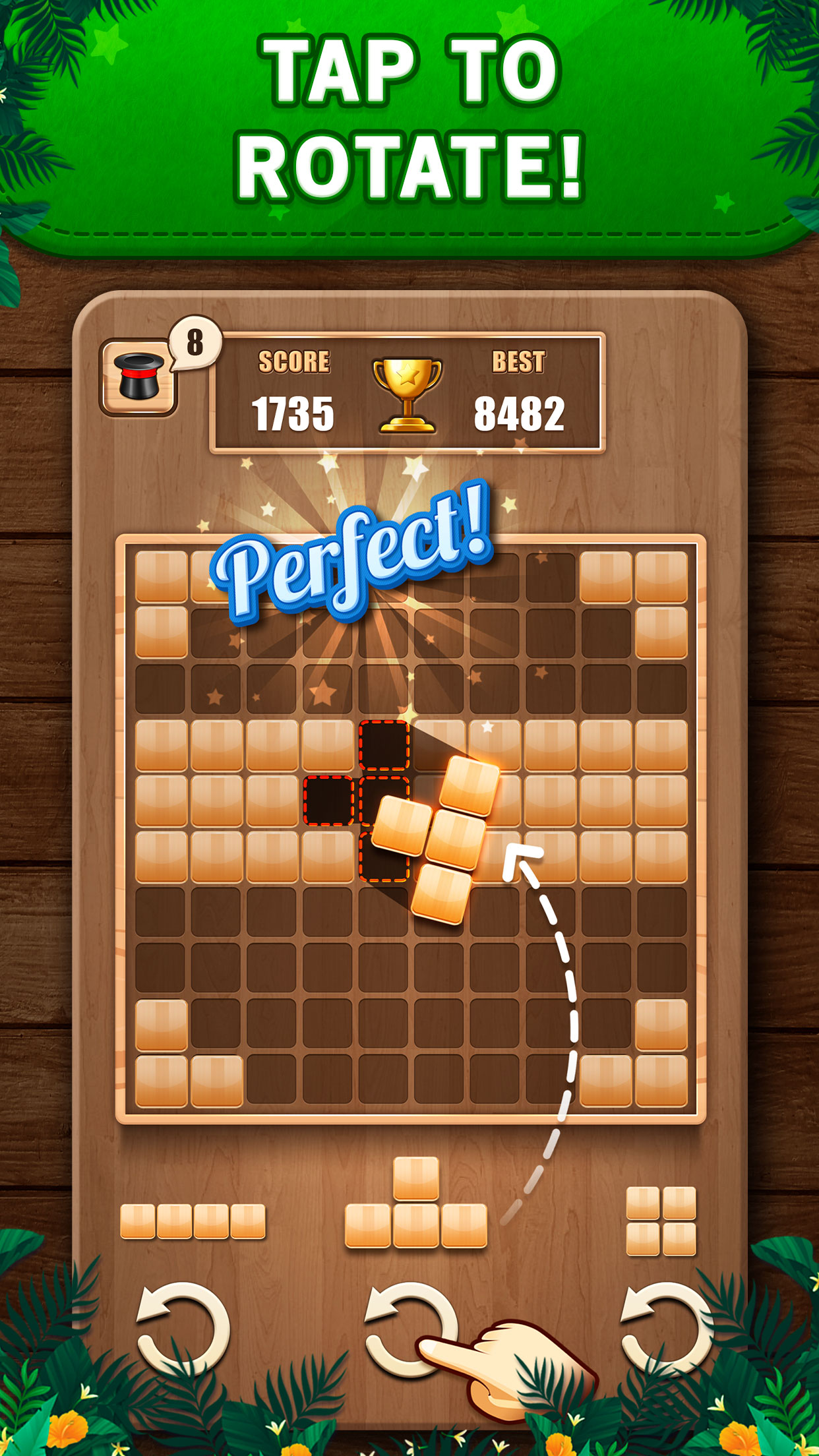 اسکرین شات 2 بازی Wooden 100 Block Puzzle Game