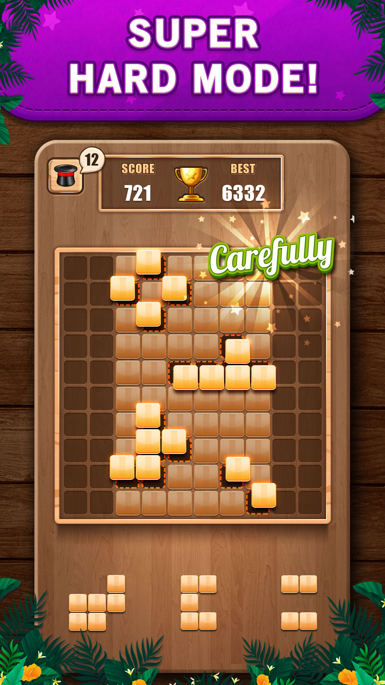 اسکرین شات 4 بازی Wooden 100 Block Puzzle Game