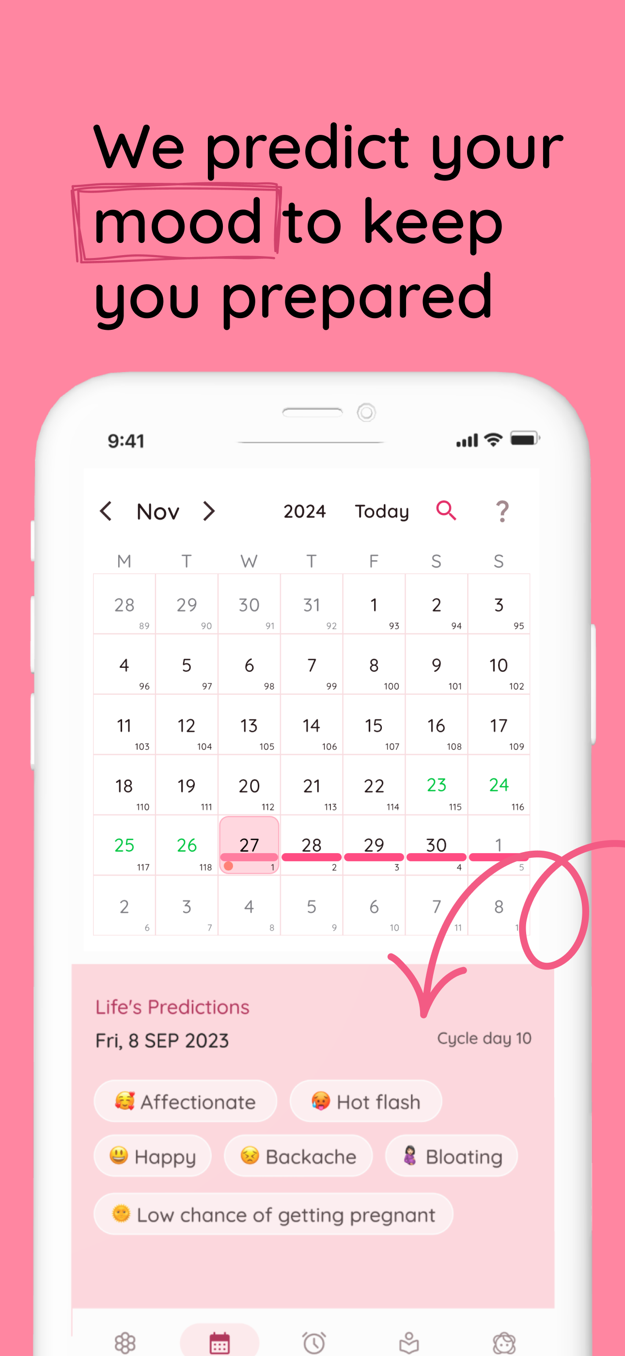 اسکرین شات 4 برنامه Life: Period Tracker Calendar