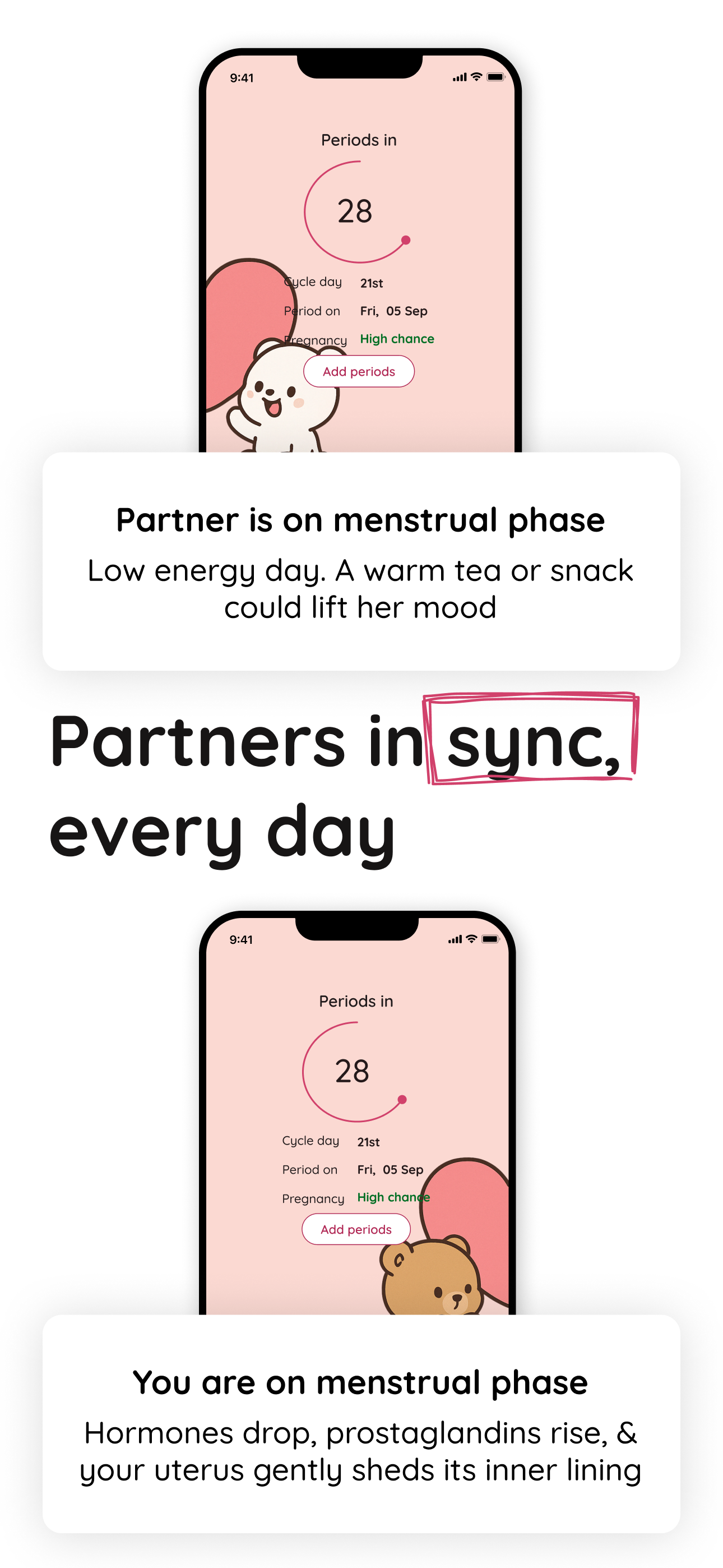 اسکرین شات 3 برنامه Life: Period Tracker Calendar