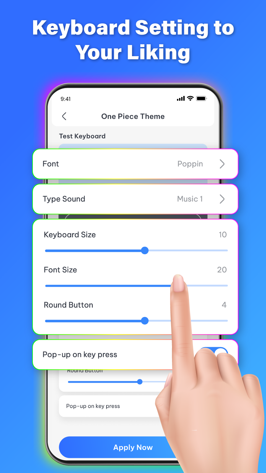 اسکرین شات 1 برنامه Fonts Keyboard: Themes & Emoji