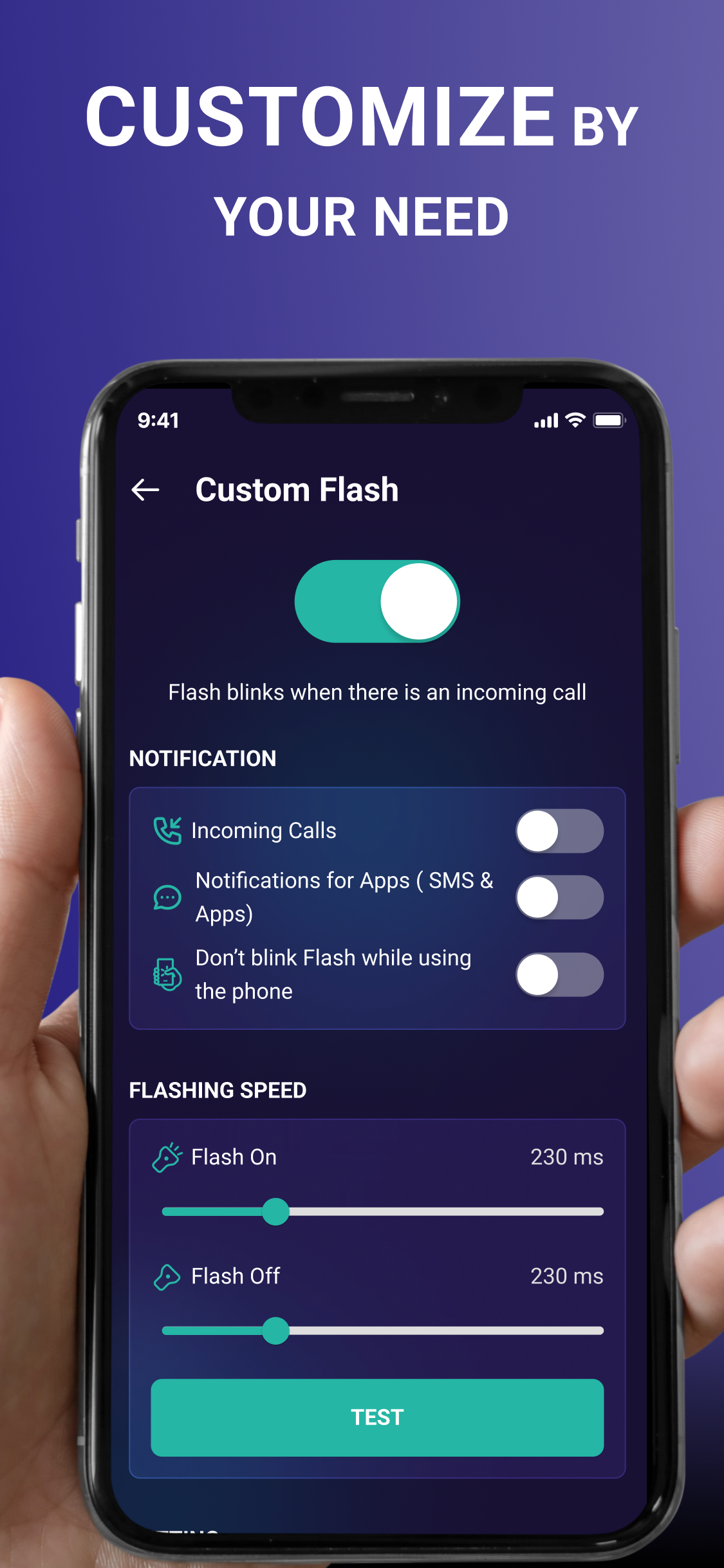اسکرین شات 4 برنامه Flashlight Led Notifications