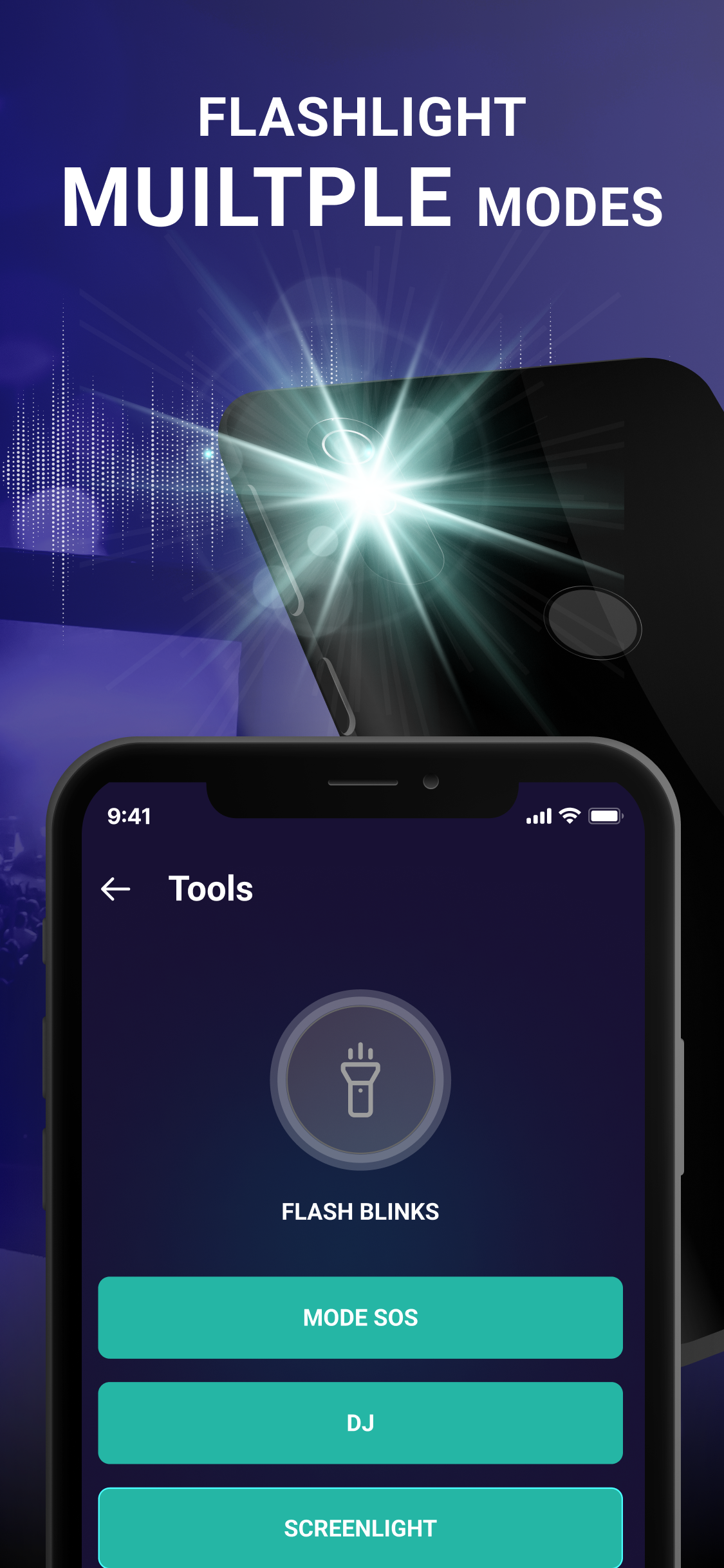 اسکرین شات 2 برنامه Flashlight Led Notifications
