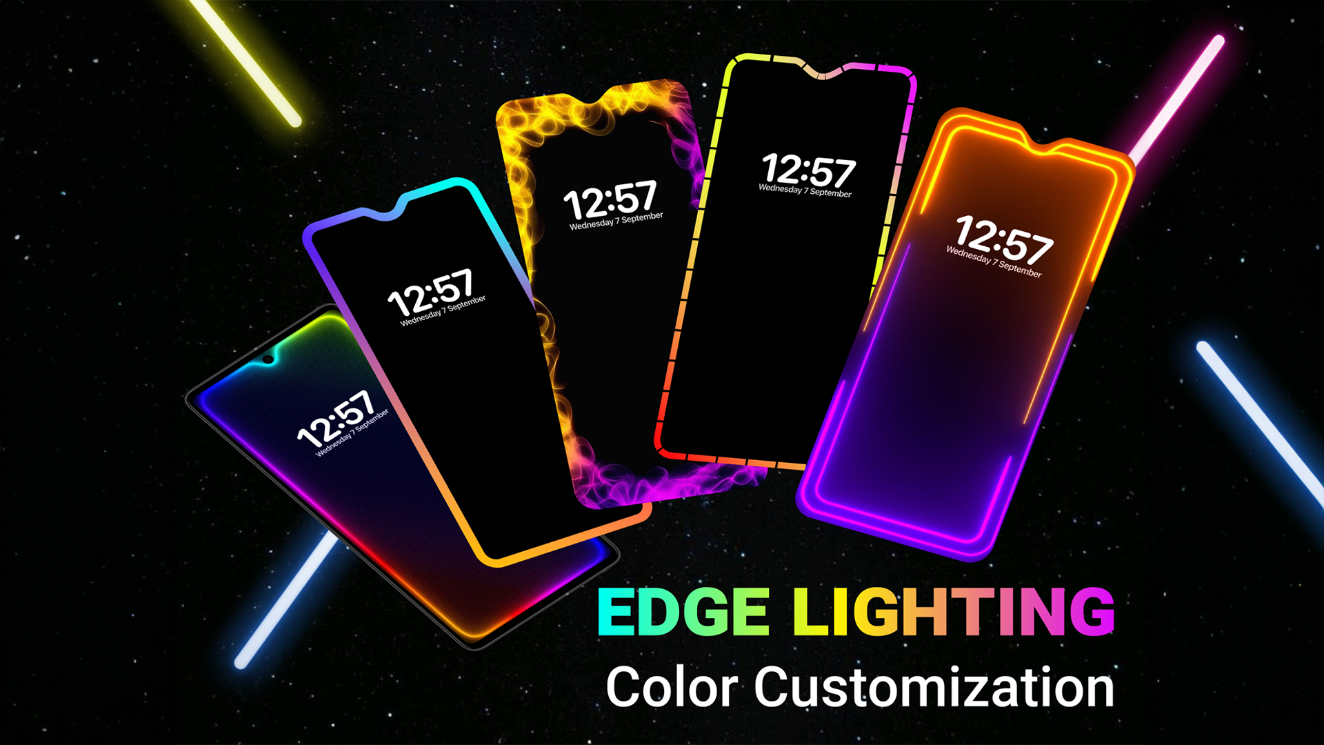 اسکرین شات 1 برنامه Edge Lighting - Border Colors