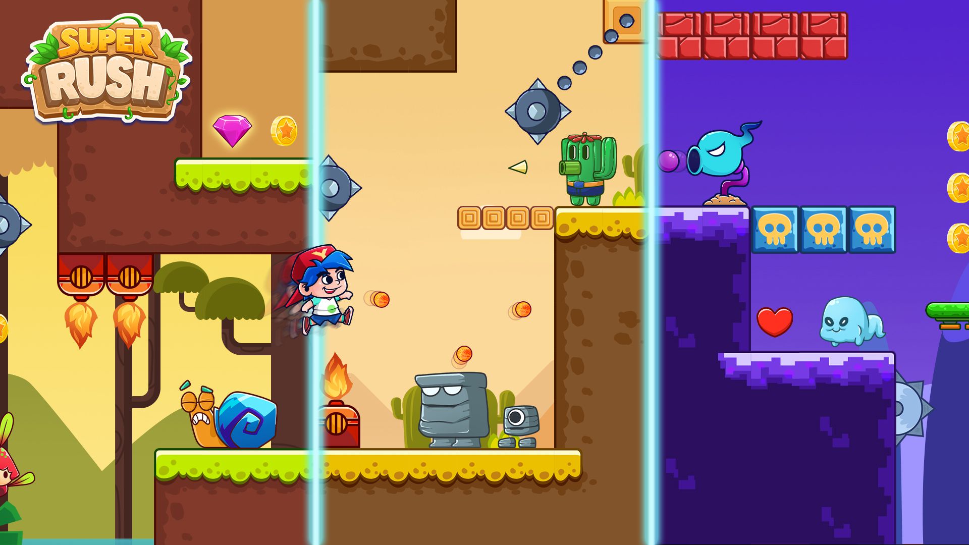 اسکرین شات 2 بازی Super Rush - World Adventure