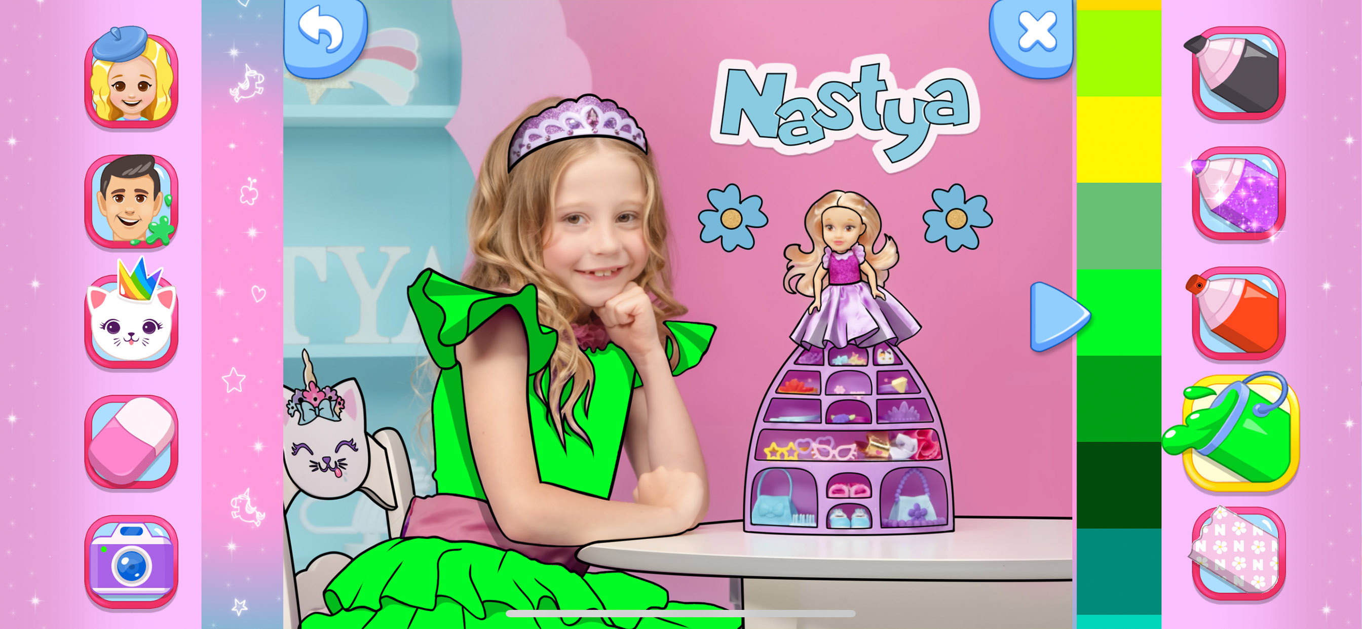 اسکرین شات 3 بازی Like Nastya Coloring Book