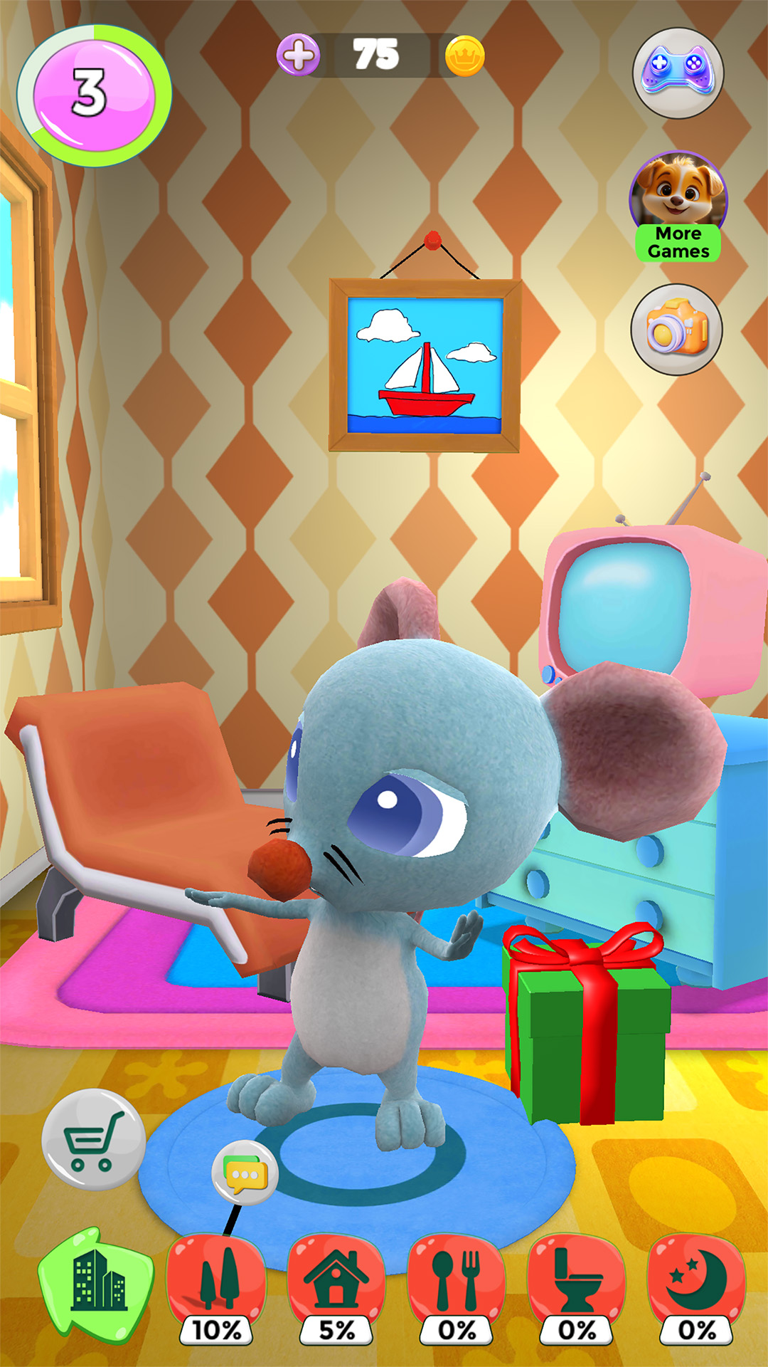 اسکرین شات 5 بازی Talking Mouse – Funny Pet