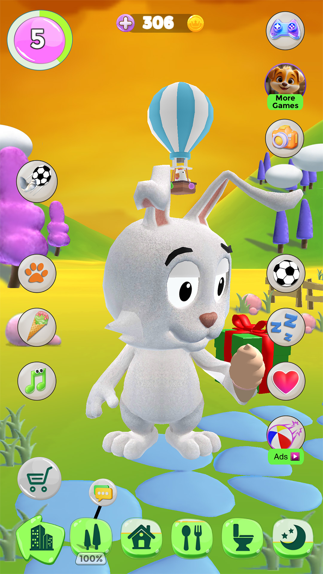 اسکرین شات 5 بازی Talking Rabbit -  My Pet Bunny