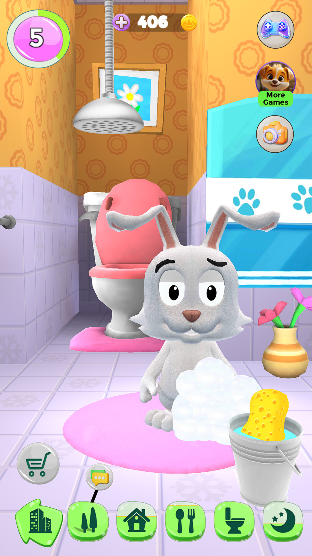 اسکرین شات 2 بازی Talking Rabbit -  My Pet Bunny