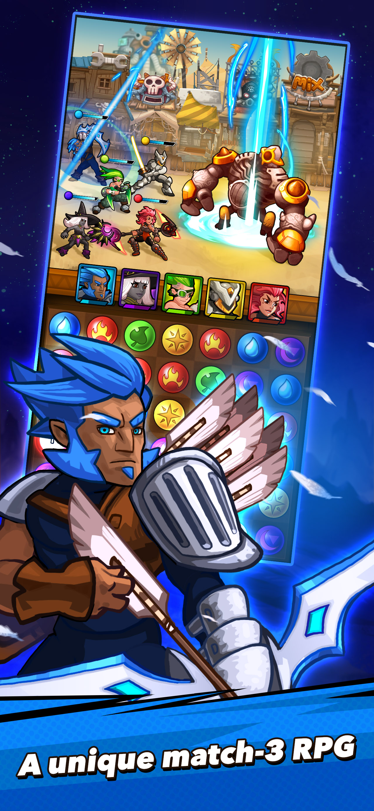 اسکرین شات 1 بازی Stone Breaker: Match-3 RPG