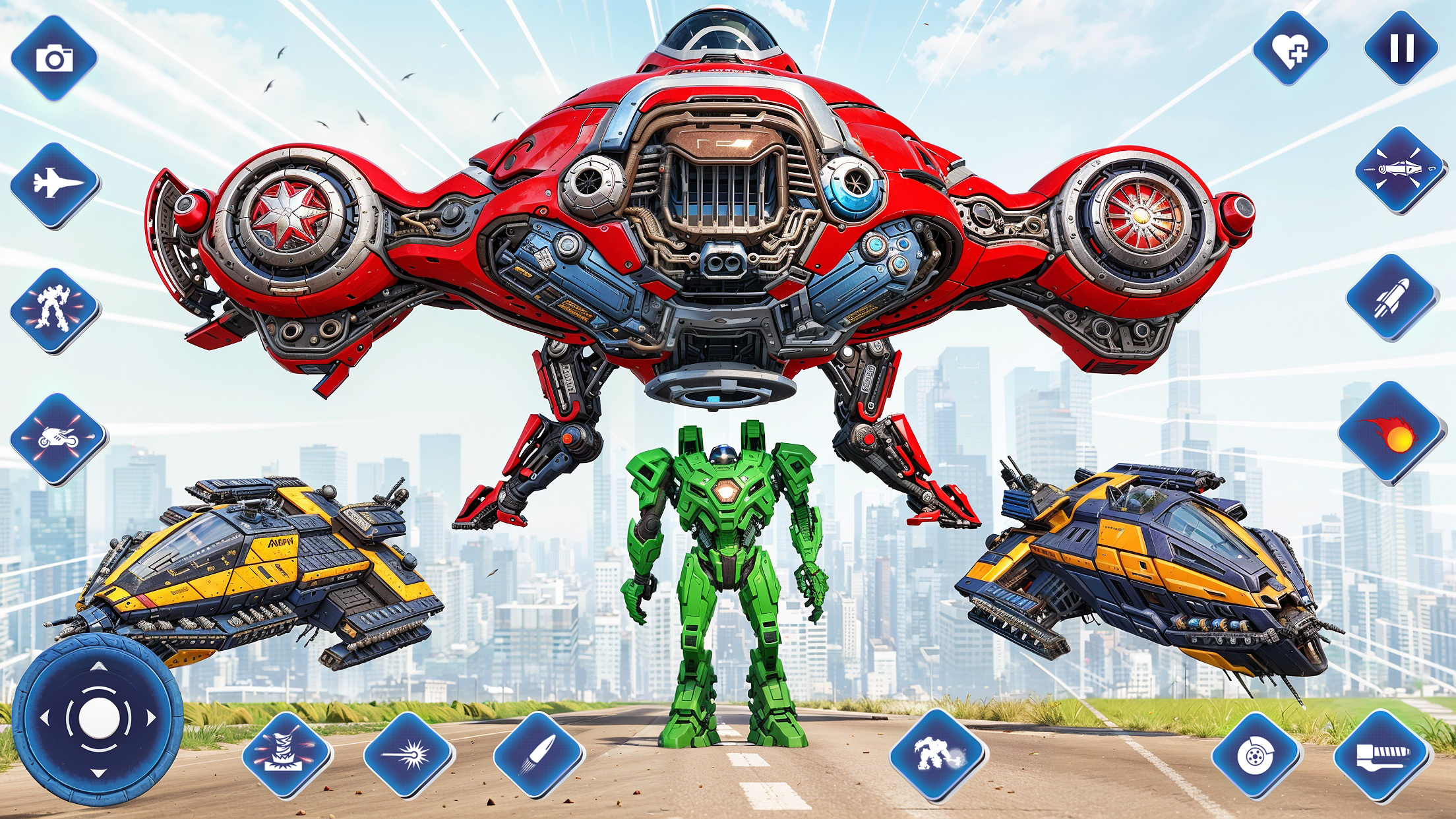 اسکرین شات 2 برنامه Jet Robot Car Transform Game