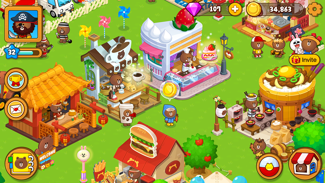 اسکرین شات 1 بازی LINE BROWN FARM