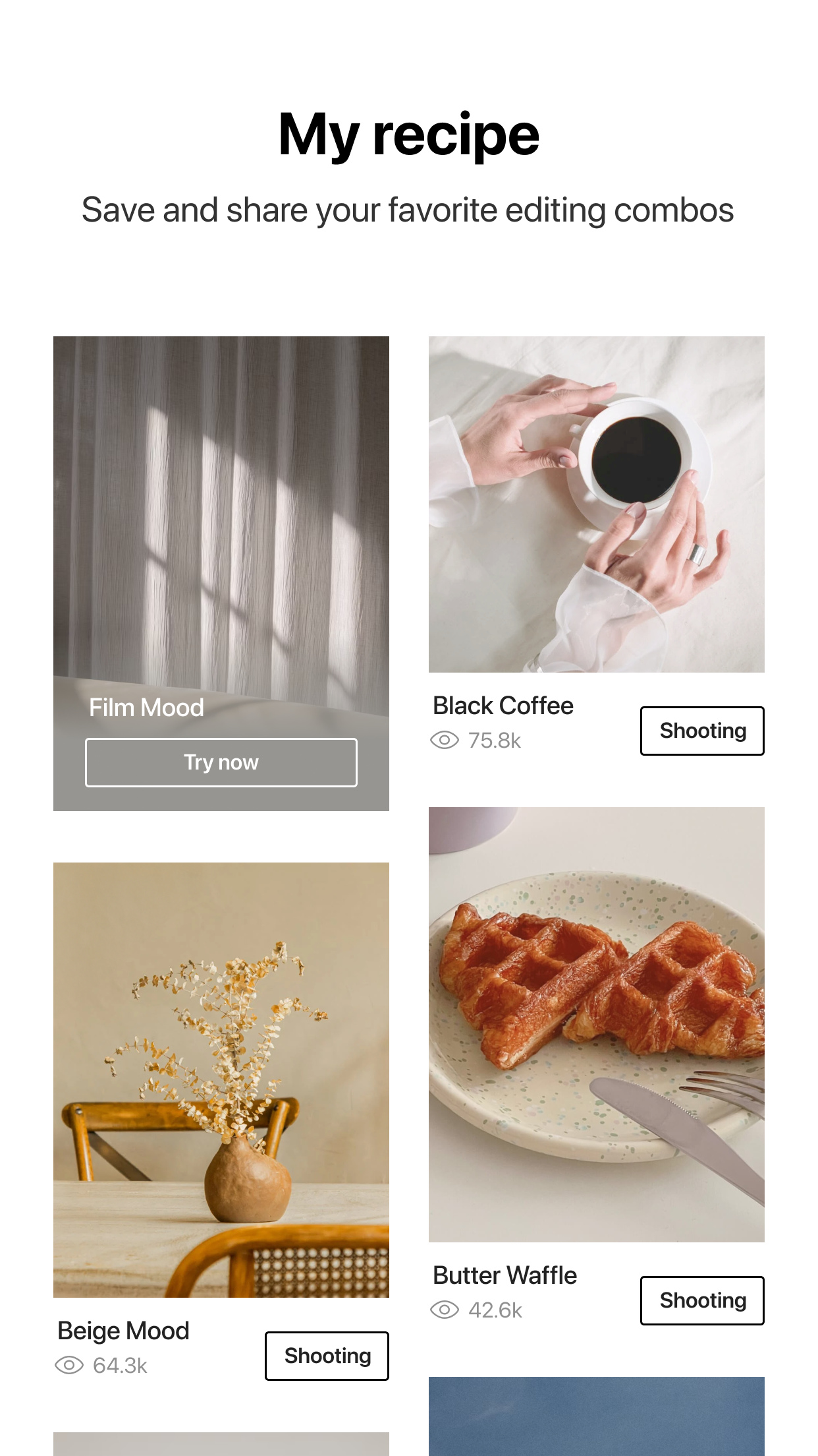 اسکرین شات 4 برنامه Foodie - Filter & Film Camera