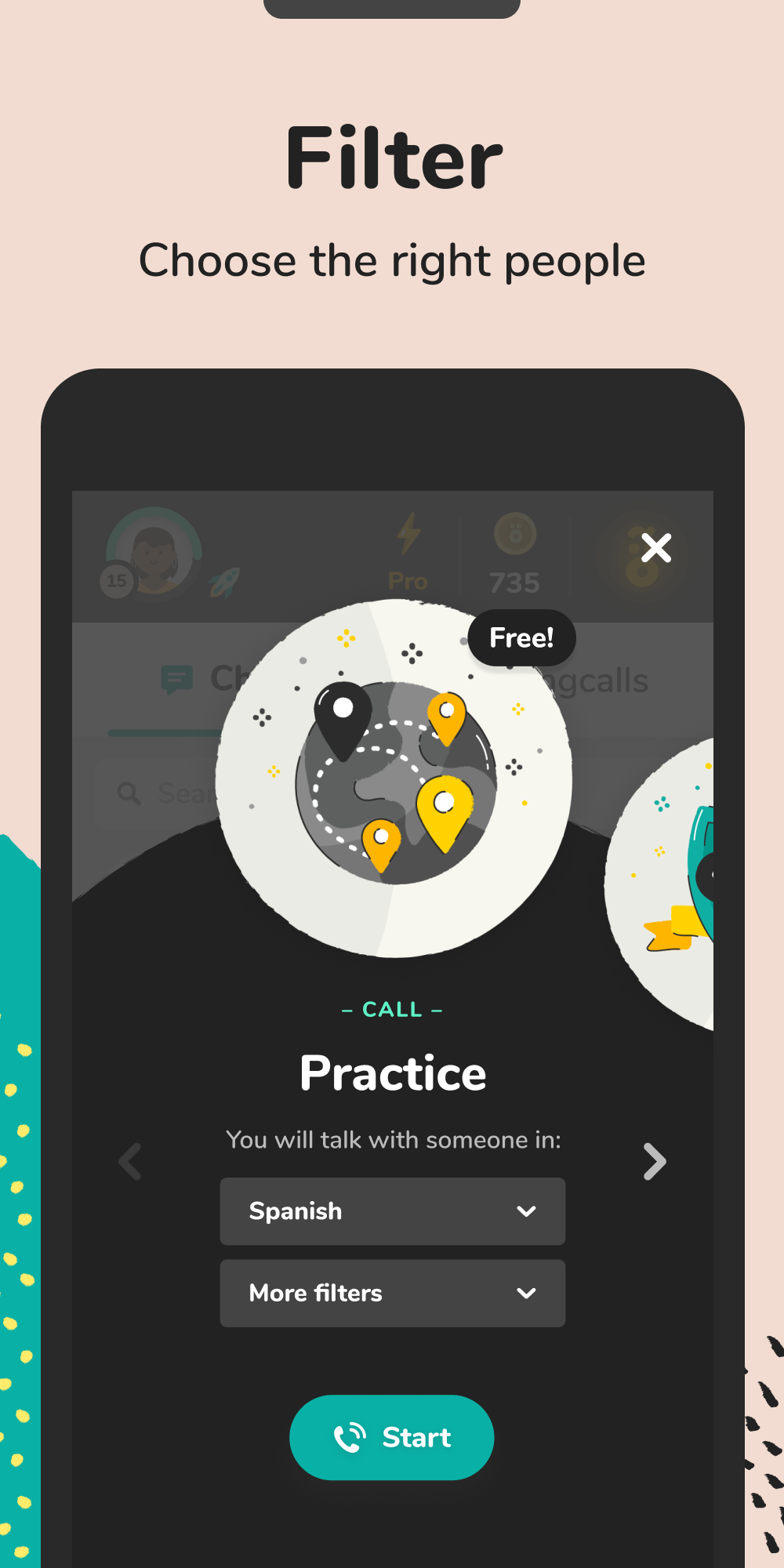 اسکرین شات 5 برنامه Lingbe: Practice languages