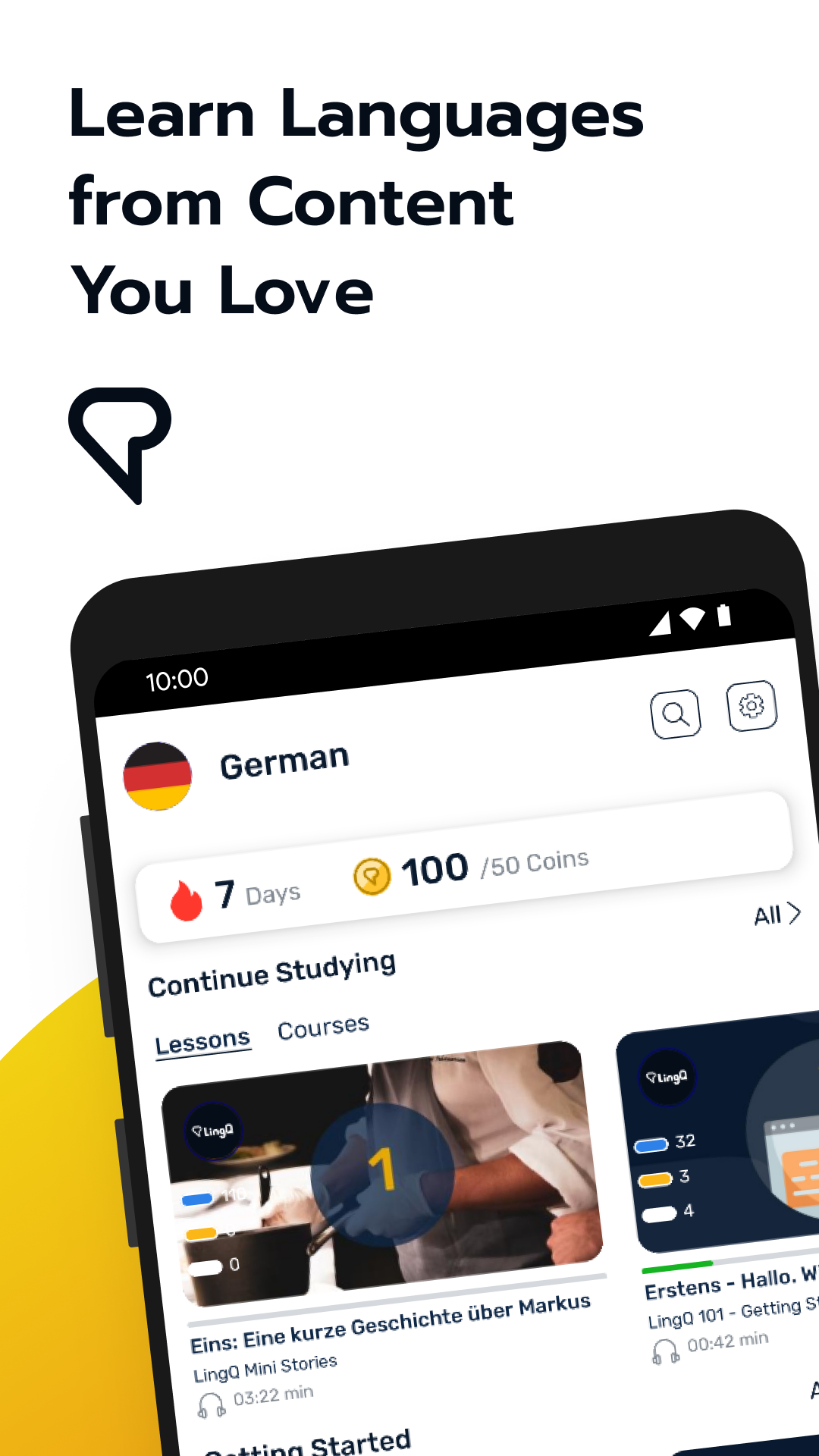 اسکرین شات 1 برنامه Learn German | LingQ