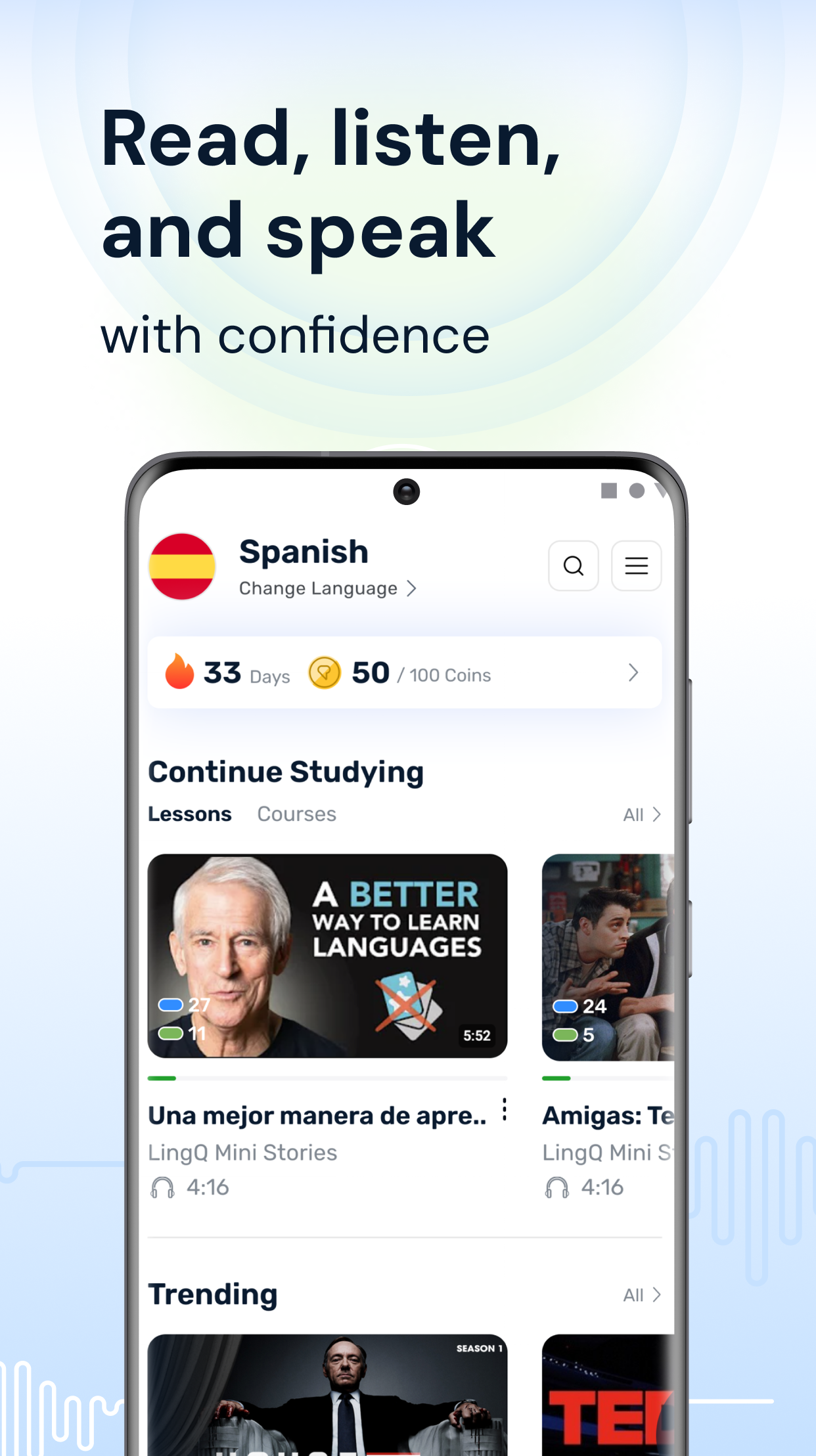 اسکرین شات 3 برنامه LingQ - Language Learning