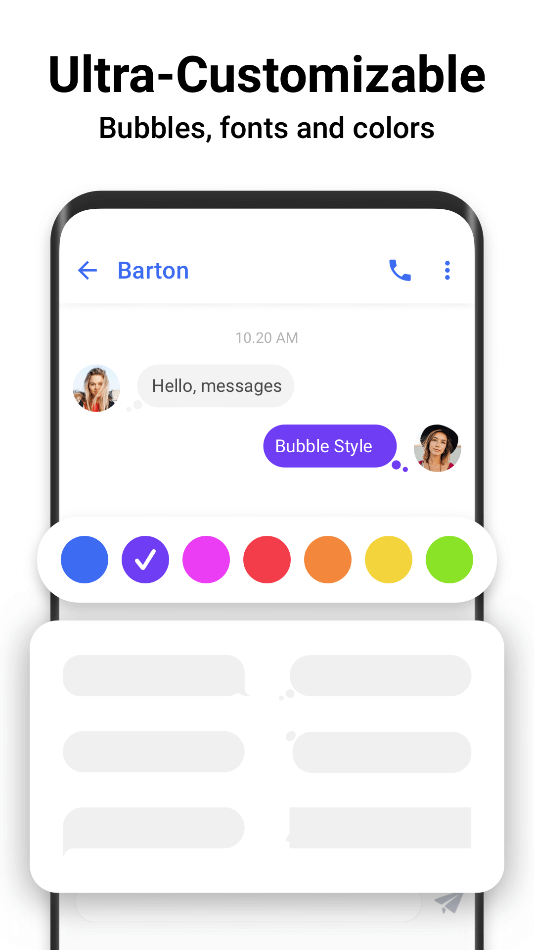 اسکرین شات 3 برنامه Messenger SMS - Text Messages