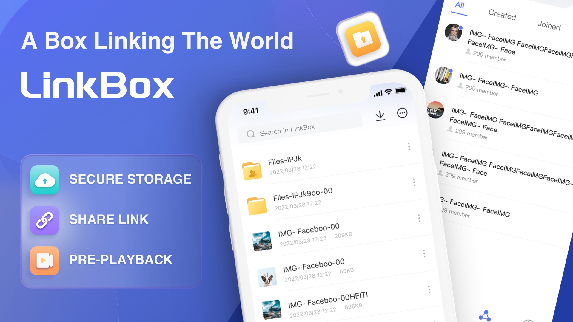 اسکرین شات 1 برنامه LinkBox:Cloud Storage