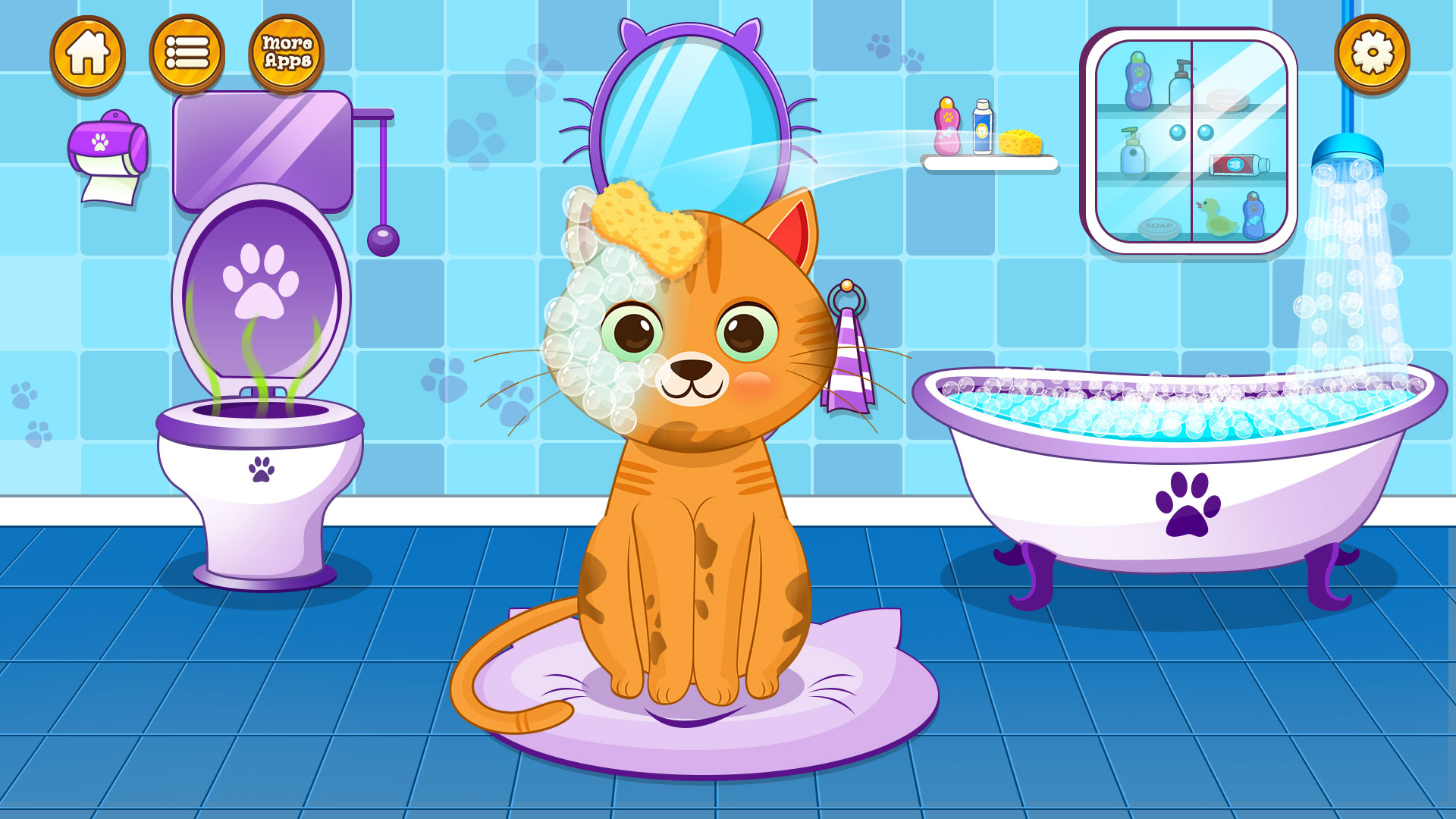 اسکرین شات 3 برنامه Virtual cat pet care life