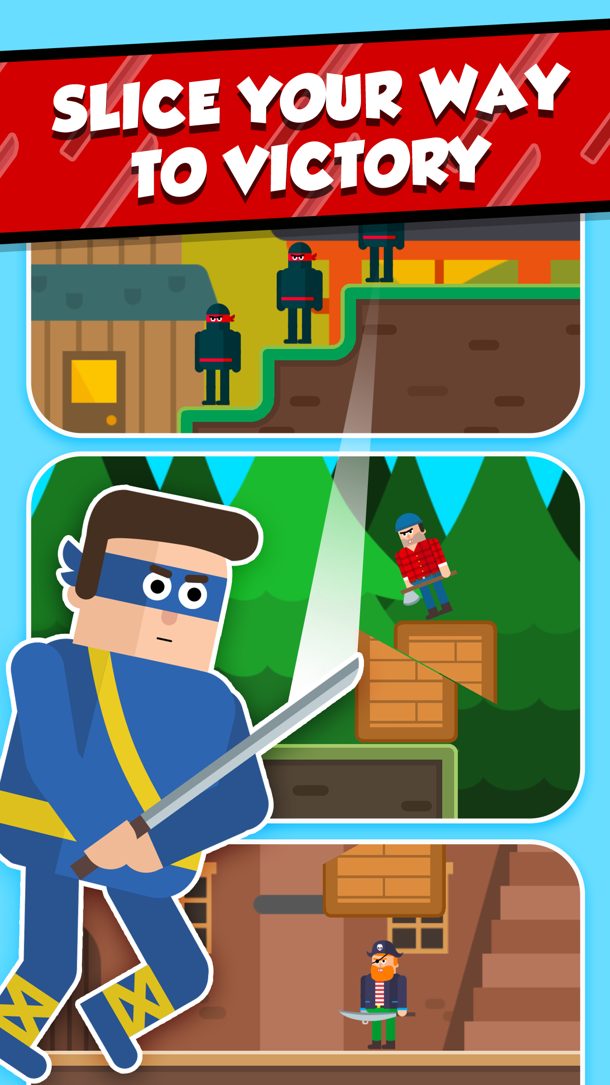 اسکرین شات 4 بازی Mr Ninja - Slicey Puzzles