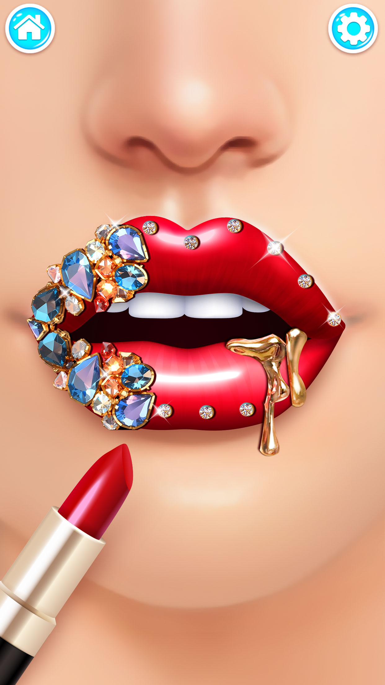 اسکرین شات 1 بازی Lip Art Salon: DIY Makeup Game