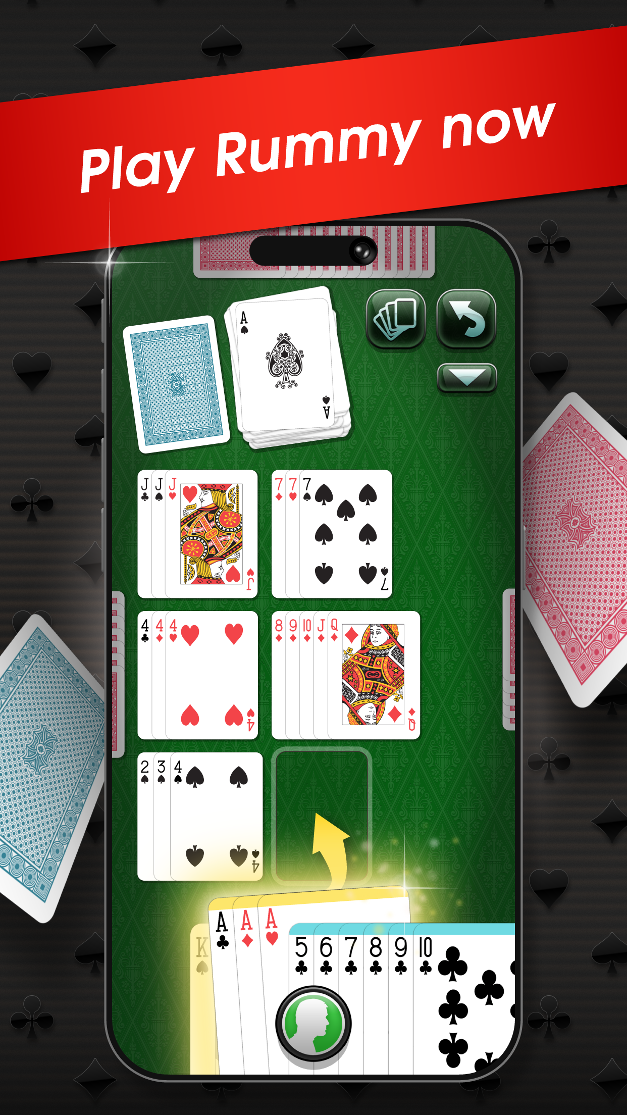 اسکرین شات 1 بازی Rummy - offline card game