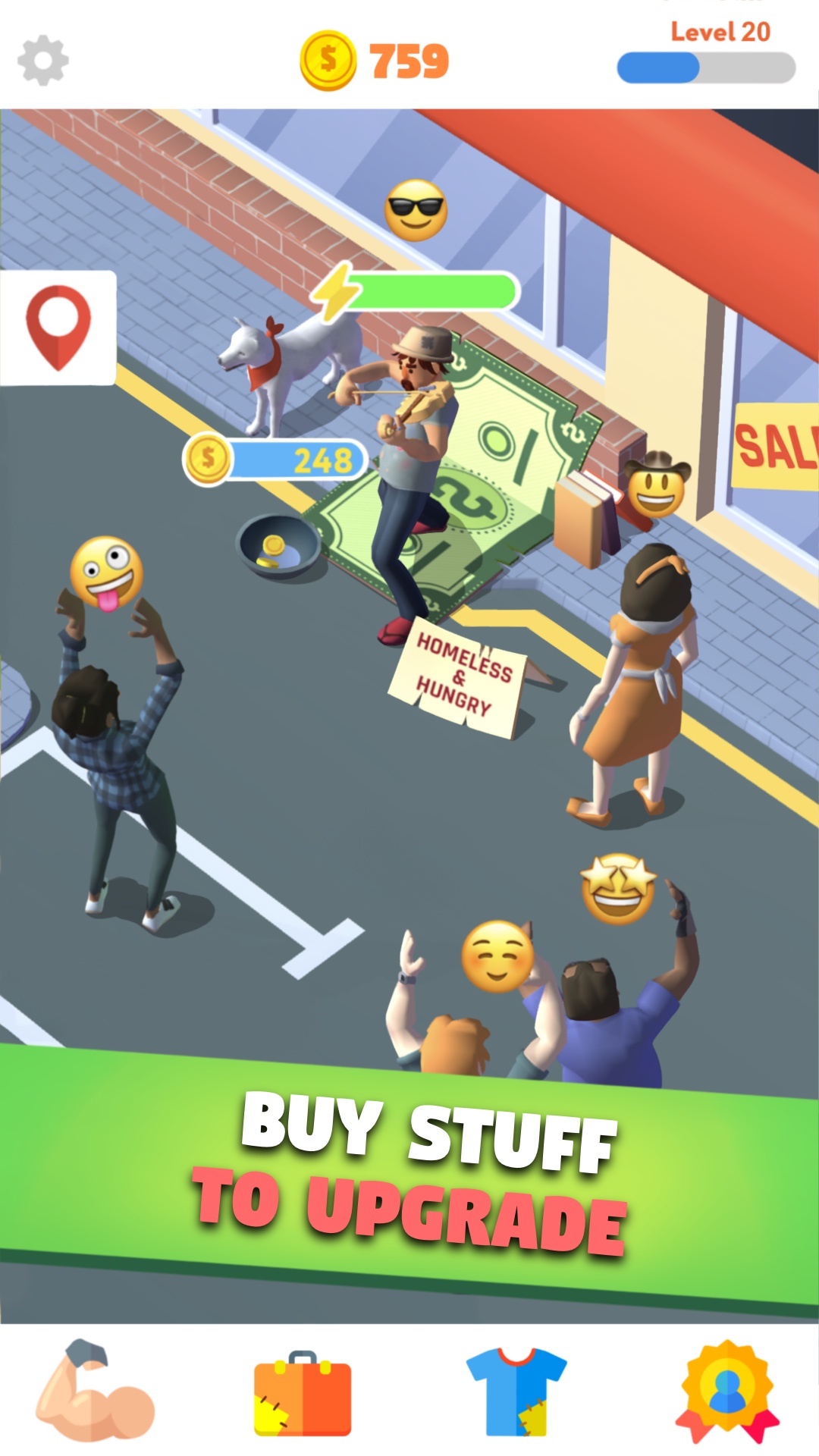 اسکرین شات 7 بازی Idle Nomad - Bum Clicker