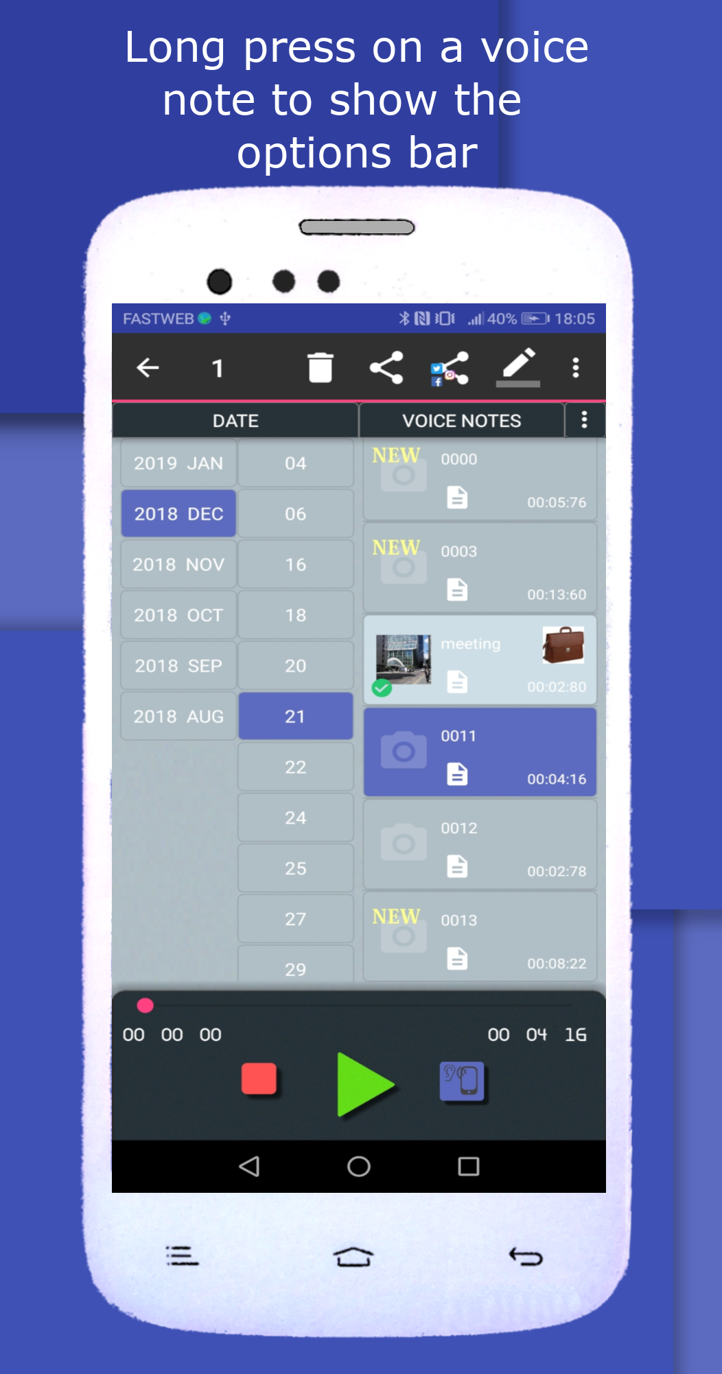 اسکرین شات 6 برنامه Opus Player - WhatsApp Audio