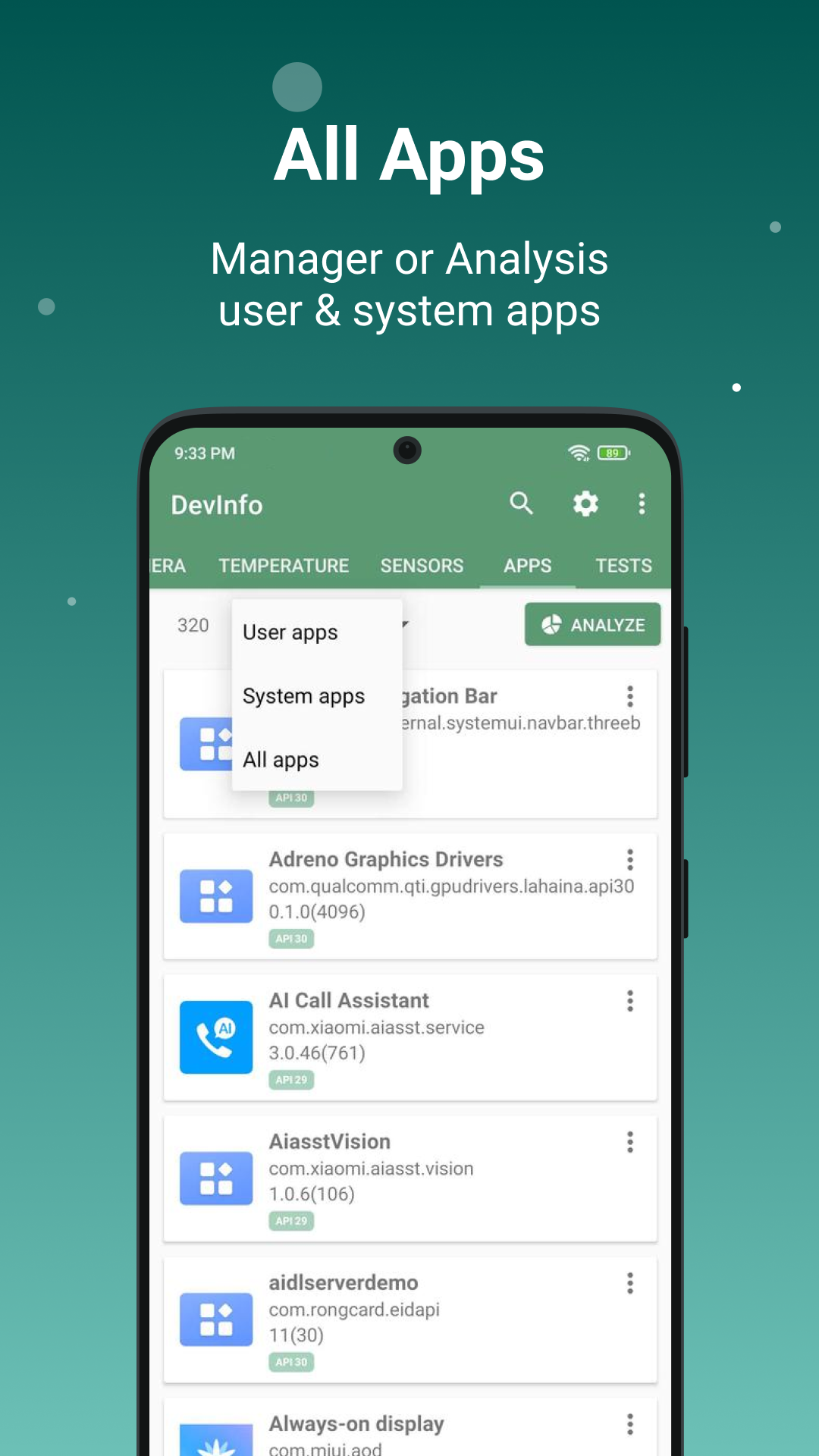 اسکرین شات 4 برنامه Device Info: View phone info