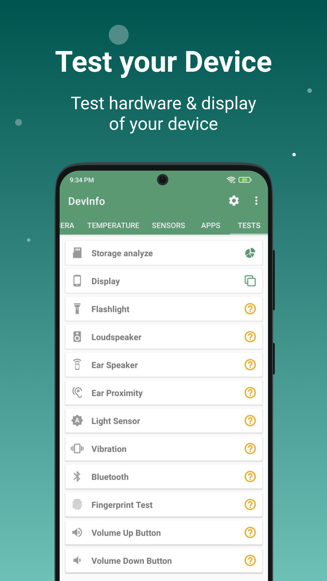 اسکرین شات 3 برنامه Device Info: View phone info