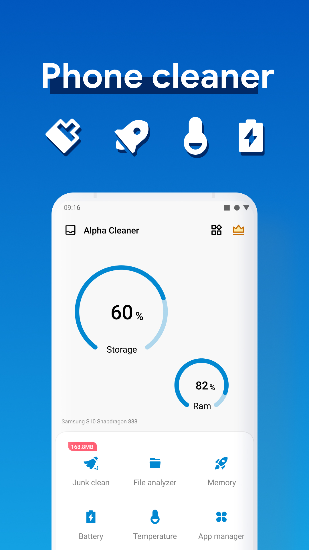 اسکرین شات 1 برنامه Alpha Cleaner - cleanup junks