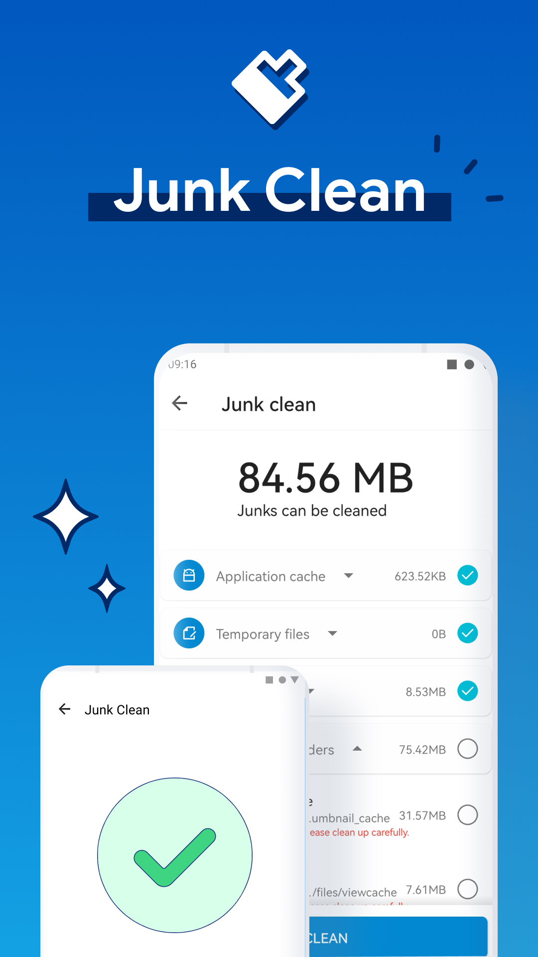 اسکرین شات 2 برنامه Alpha Cleaner - cleanup junks