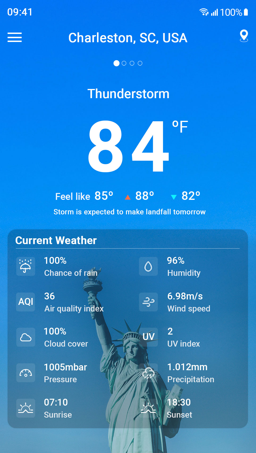 اسکرین شات 1 برنامه Weather forecast